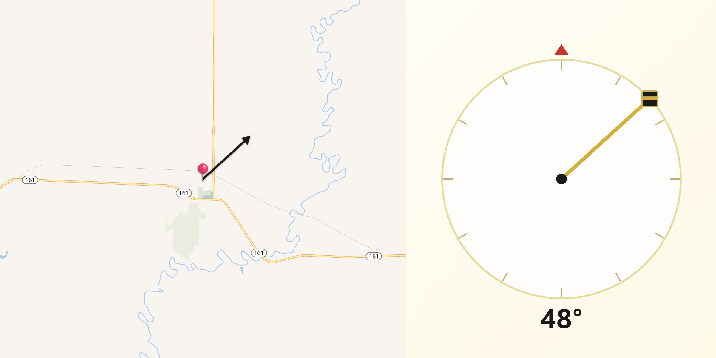 Qibla Direction from Germantown