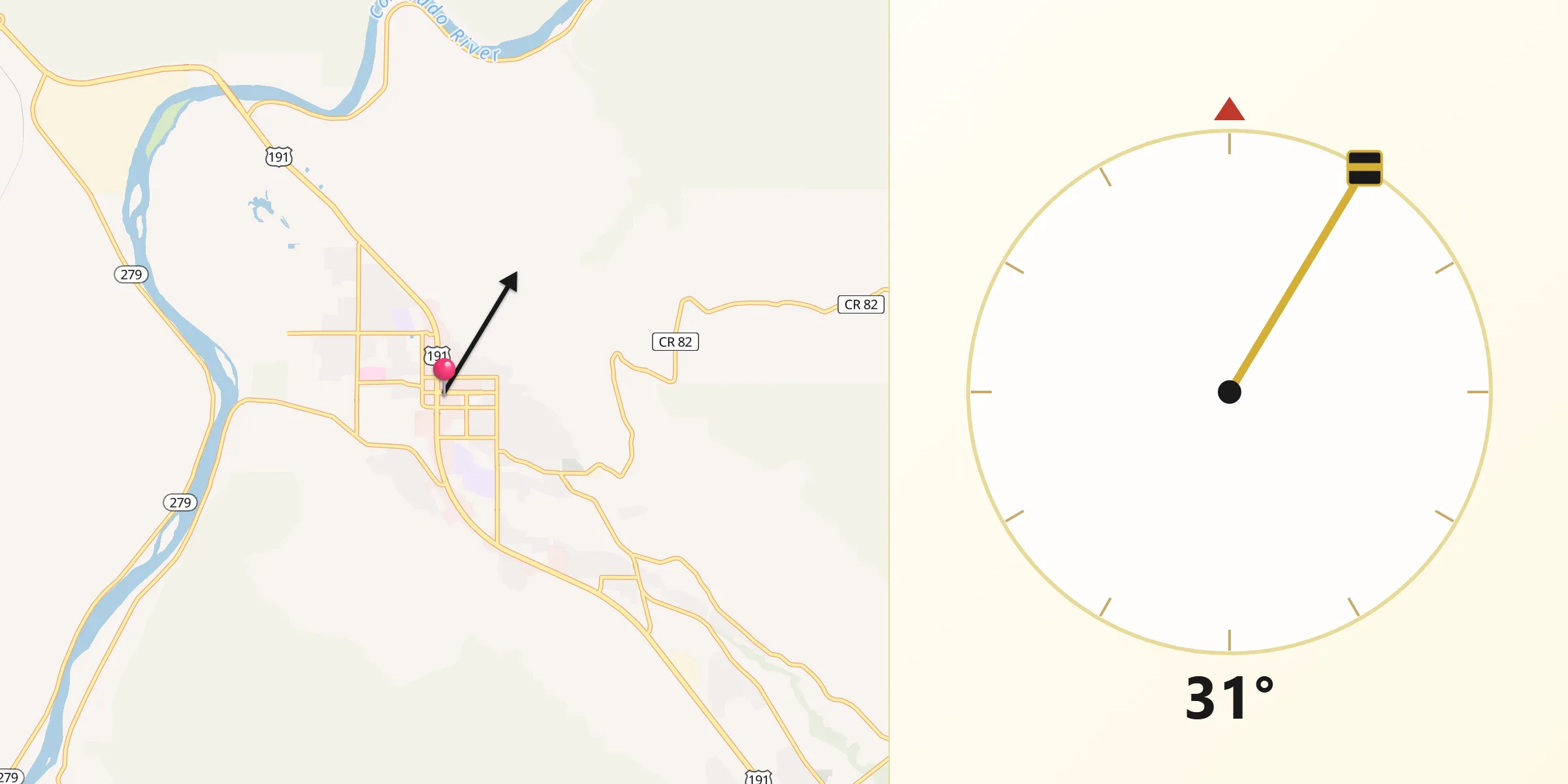 Qibla Direction from Moab