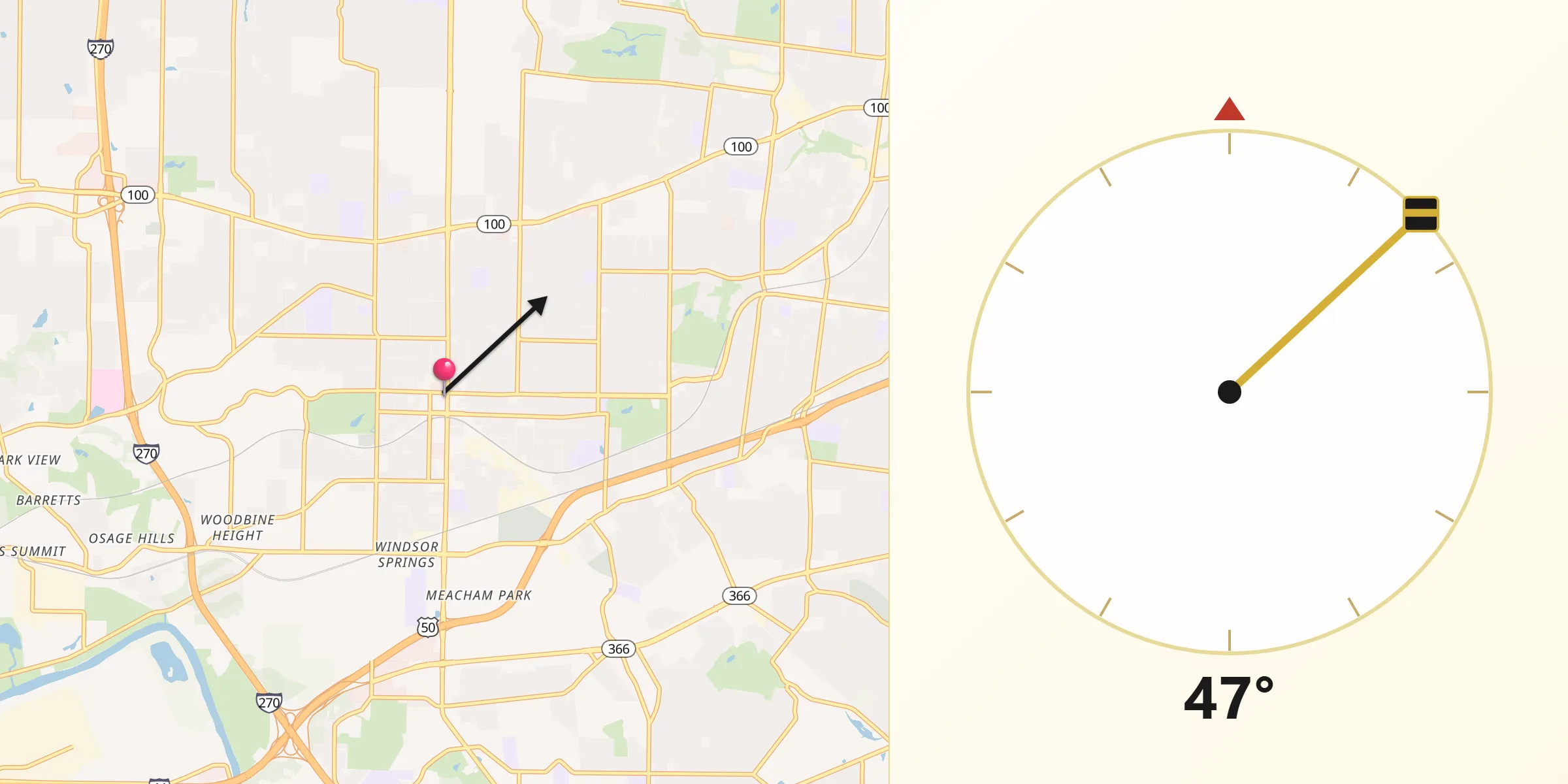 Qibla Direction from Kirkwood