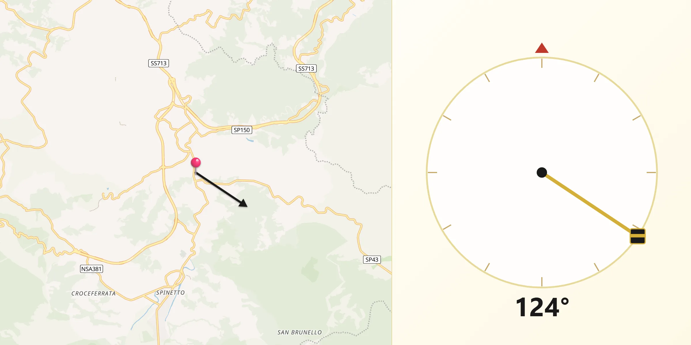 Direzione della Qibla da Spadola