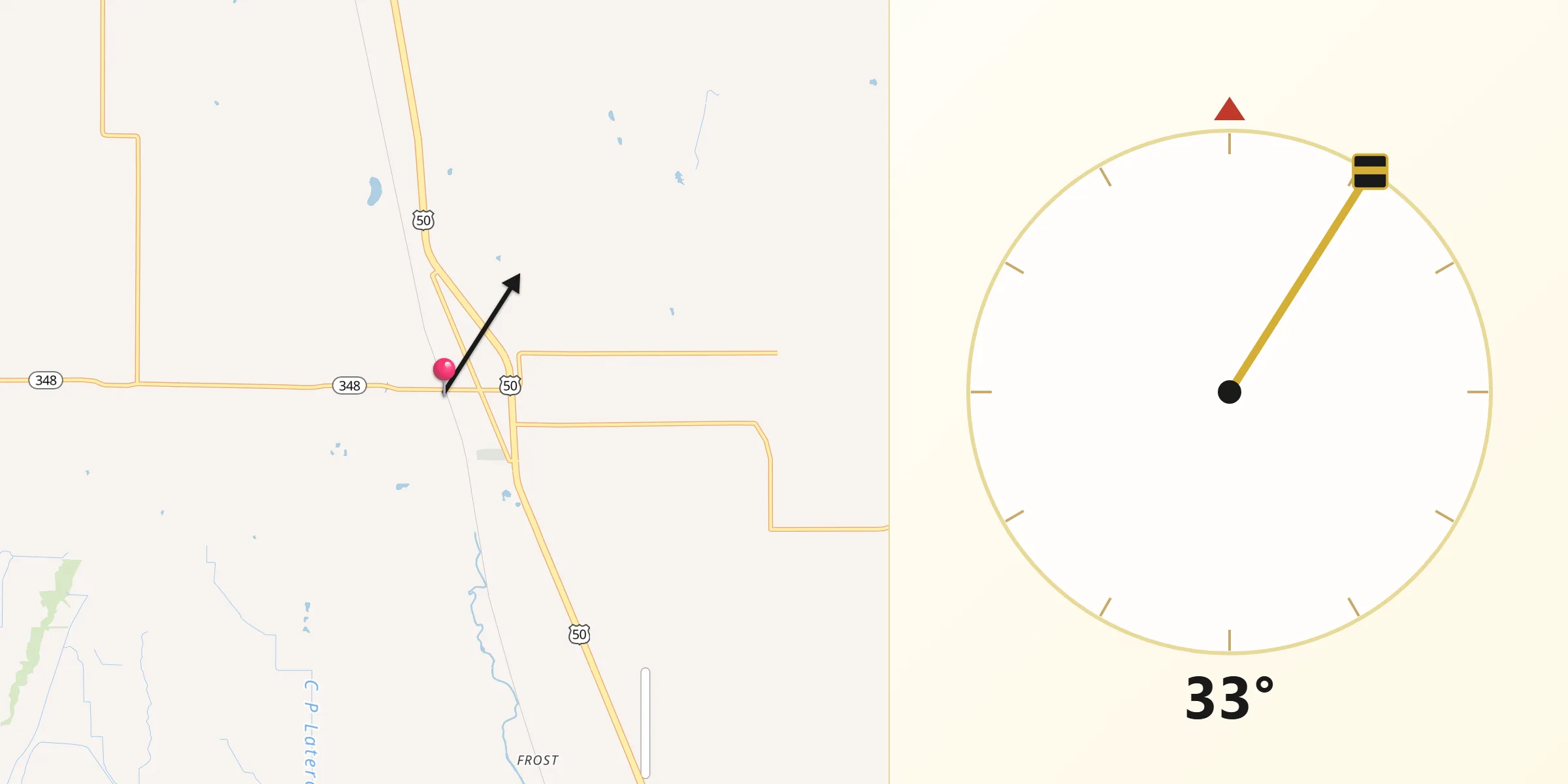Qibla Direction from Olathe