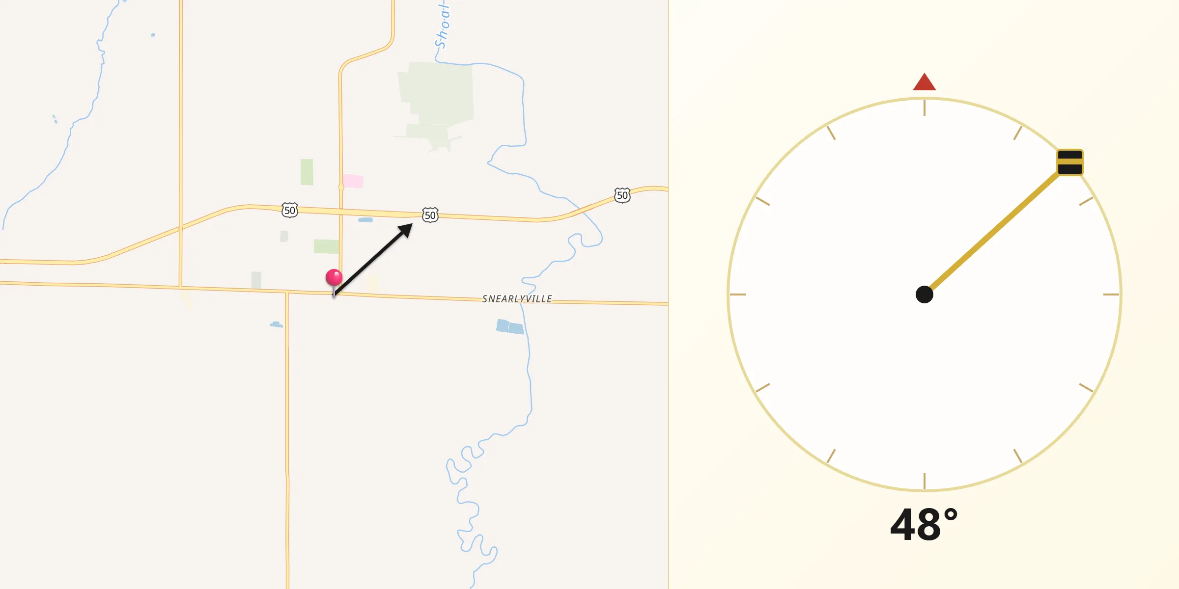 Qibla Direction from Breese