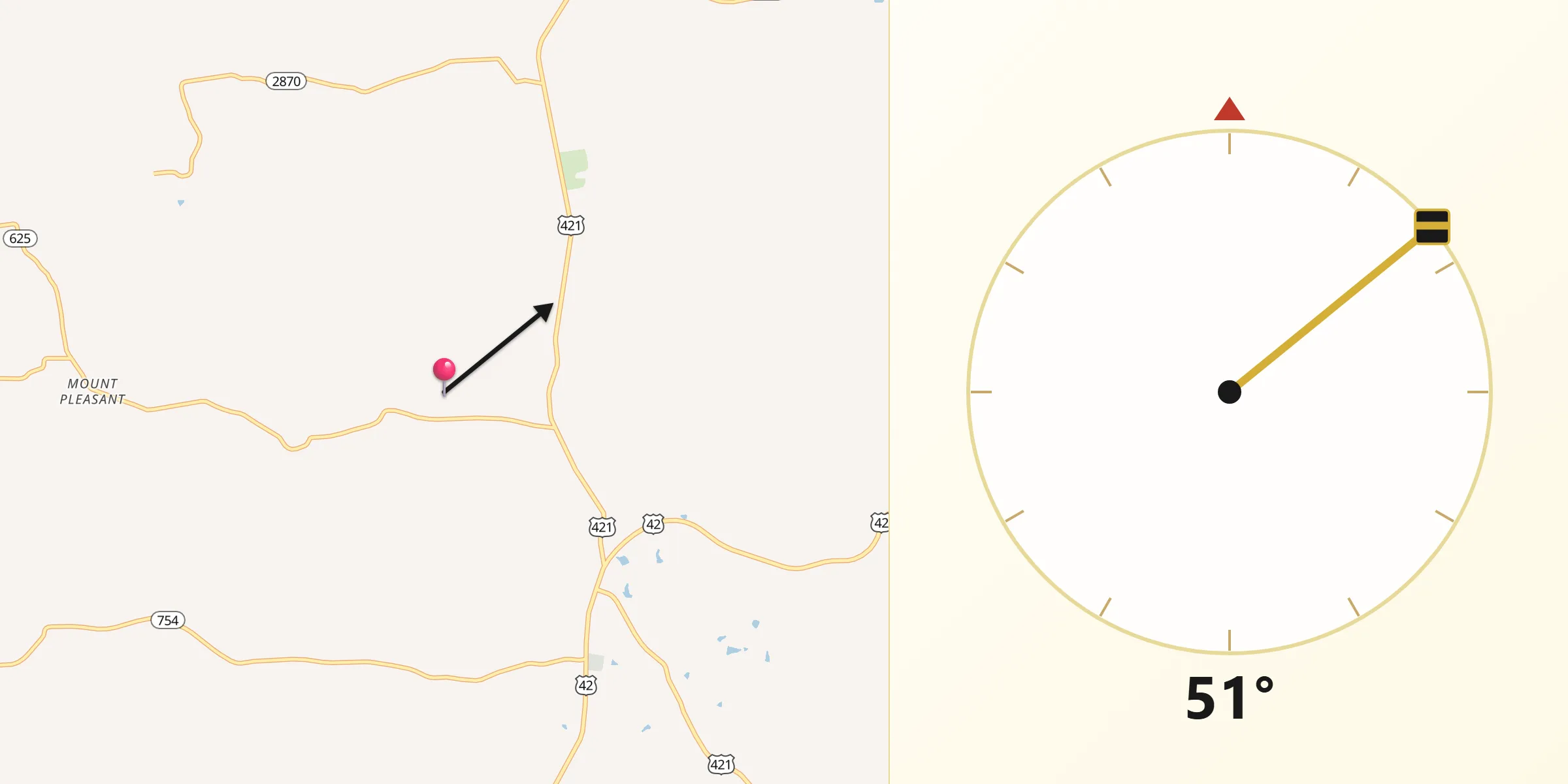 Qibla Direction from Trimble