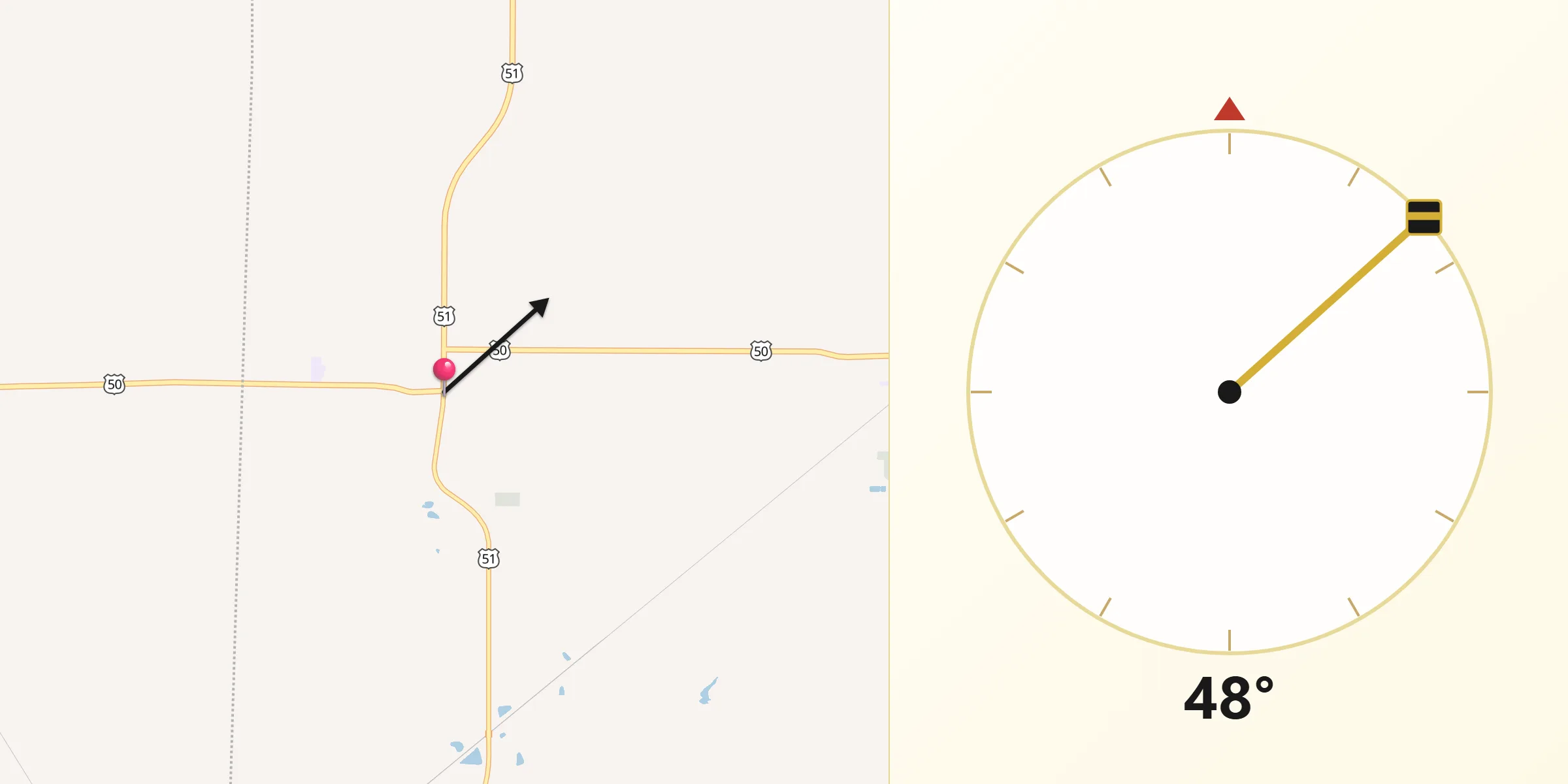 Qibla Direction from Sandoval