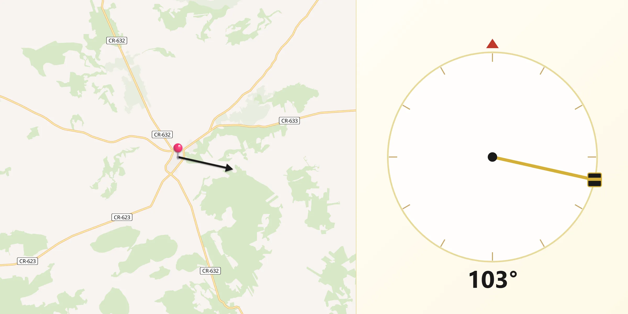 Dirección de la Qibla desde Almedina