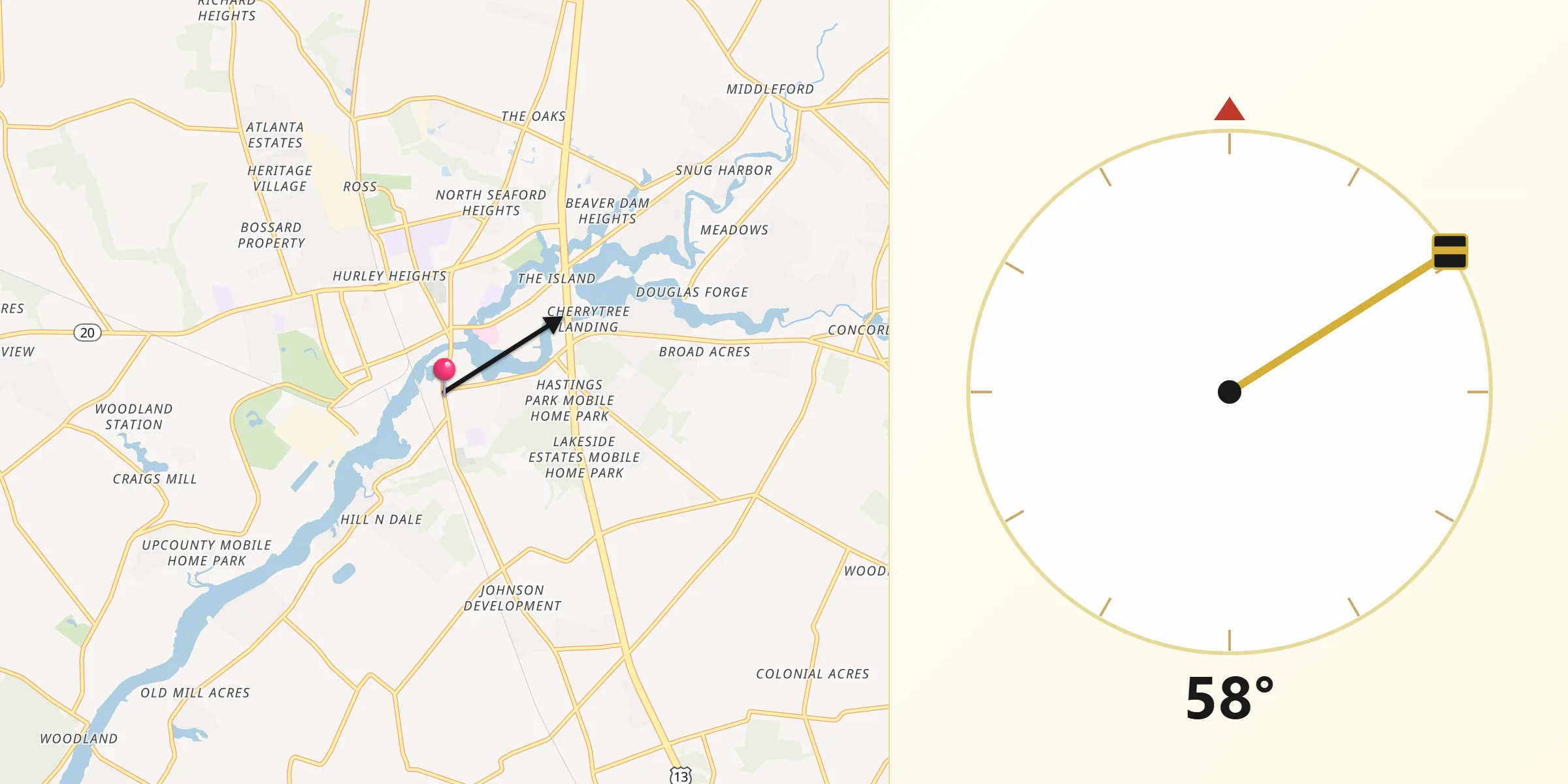 Qibla Direction from Blades