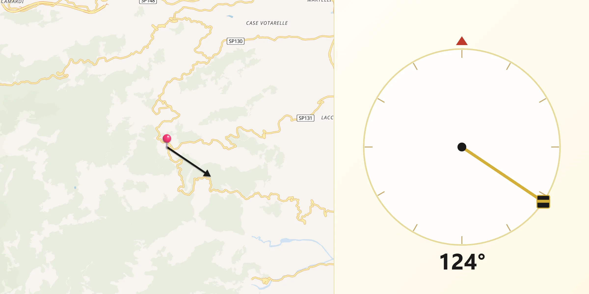 Direzione della Qibla da San Sostene