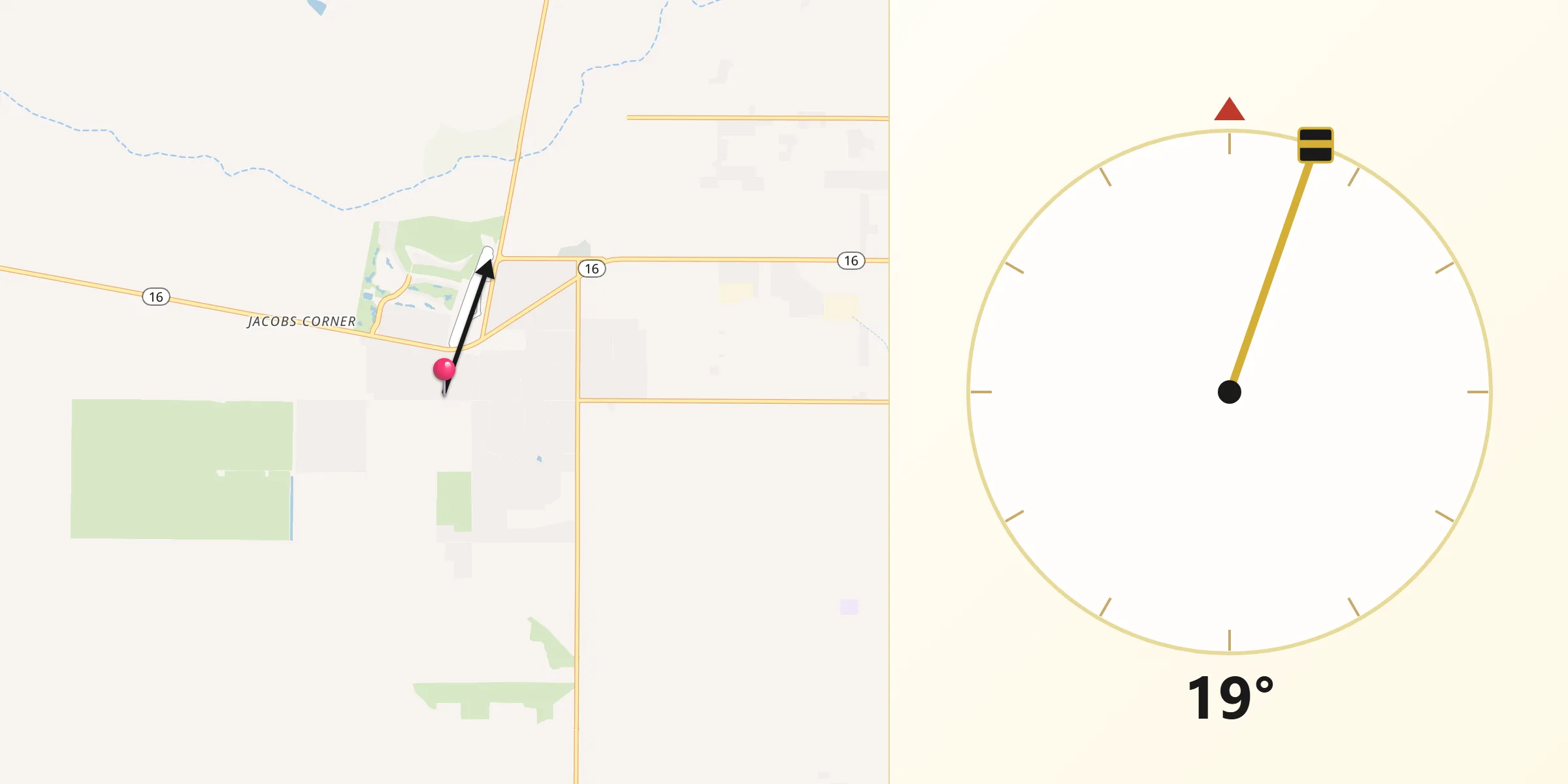 Qibla Direction from Monument Hills