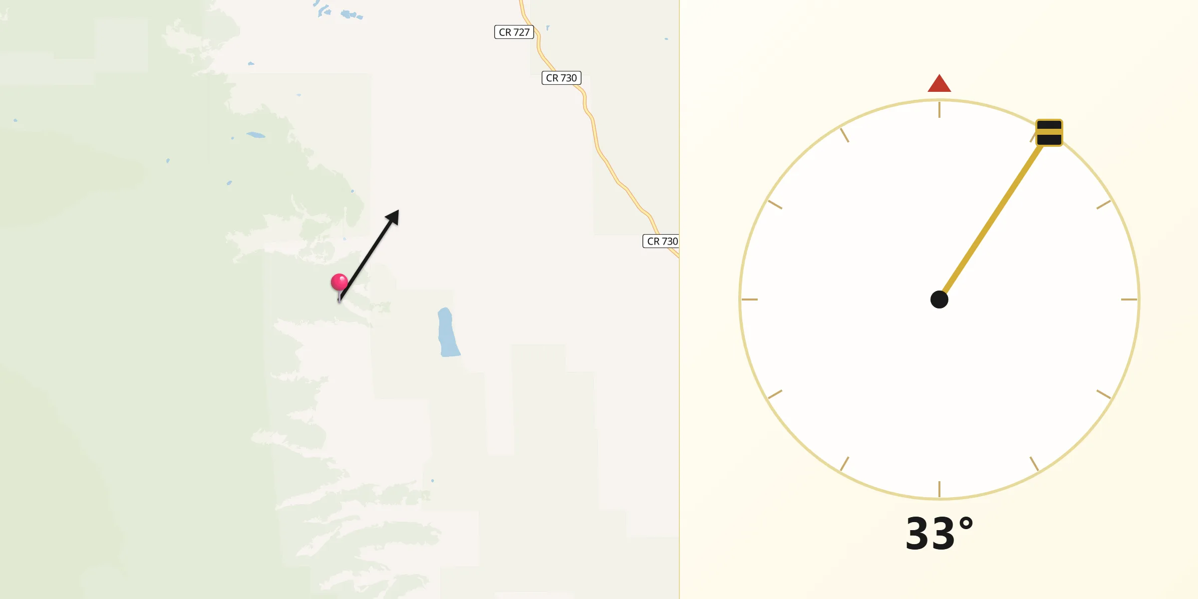 Qibla Direction from Gunnison County