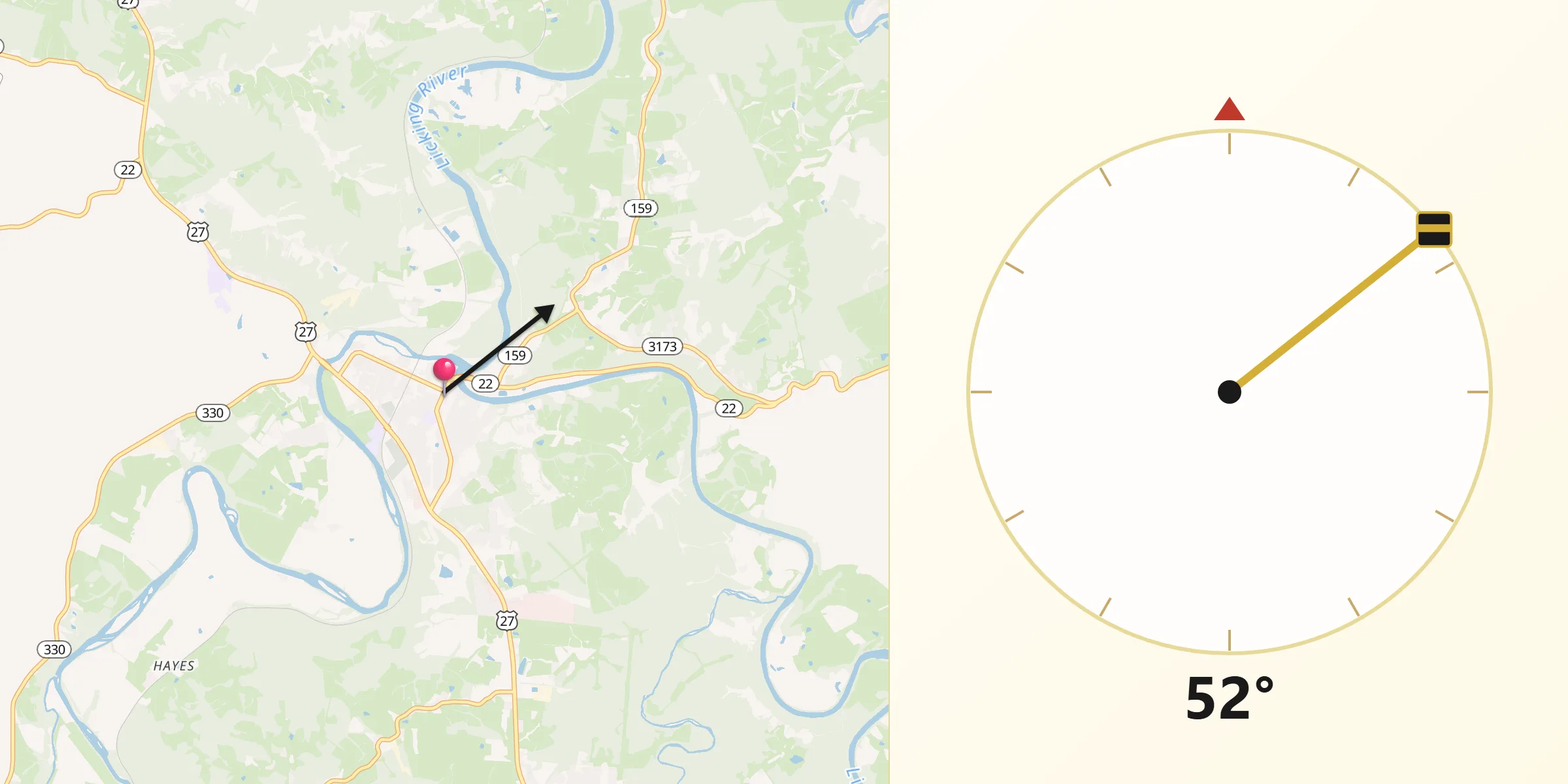 Qibla Direction from Falmouth
