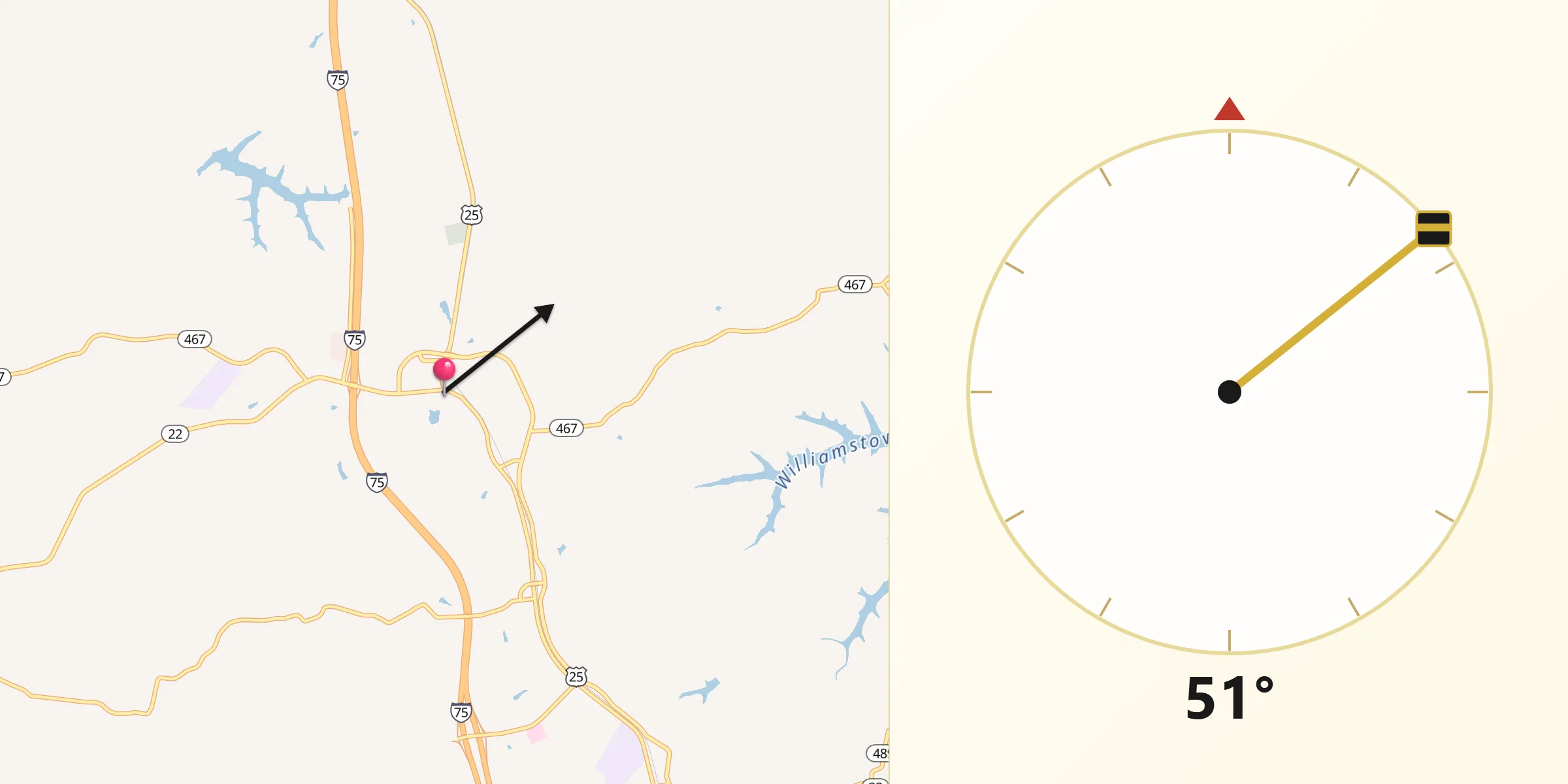 Qibla Direction from Dry Ridge