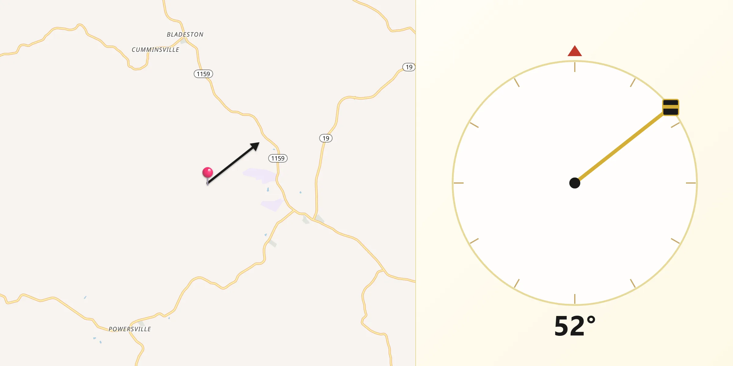 Qibla Direction from Bracken