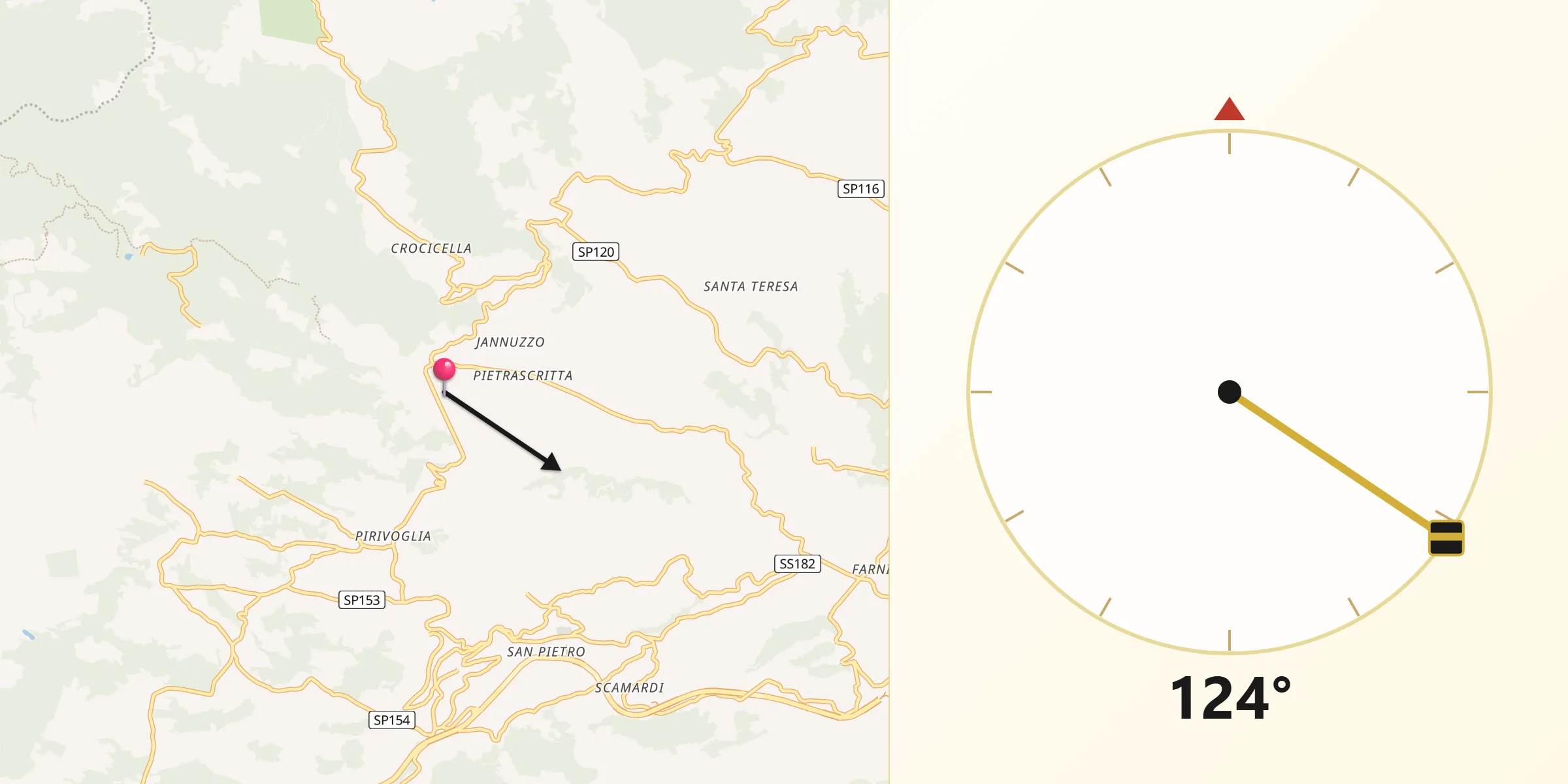 Direzione della Qibla da San Vito Sullo Ionio