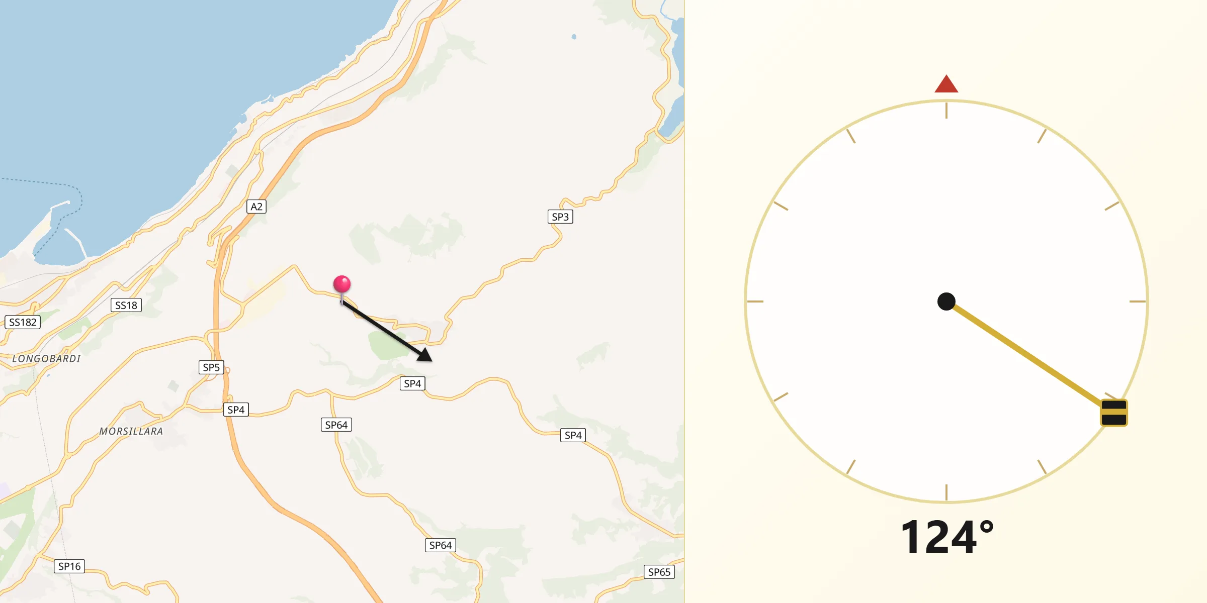 Direzione della Qibla da Maierato