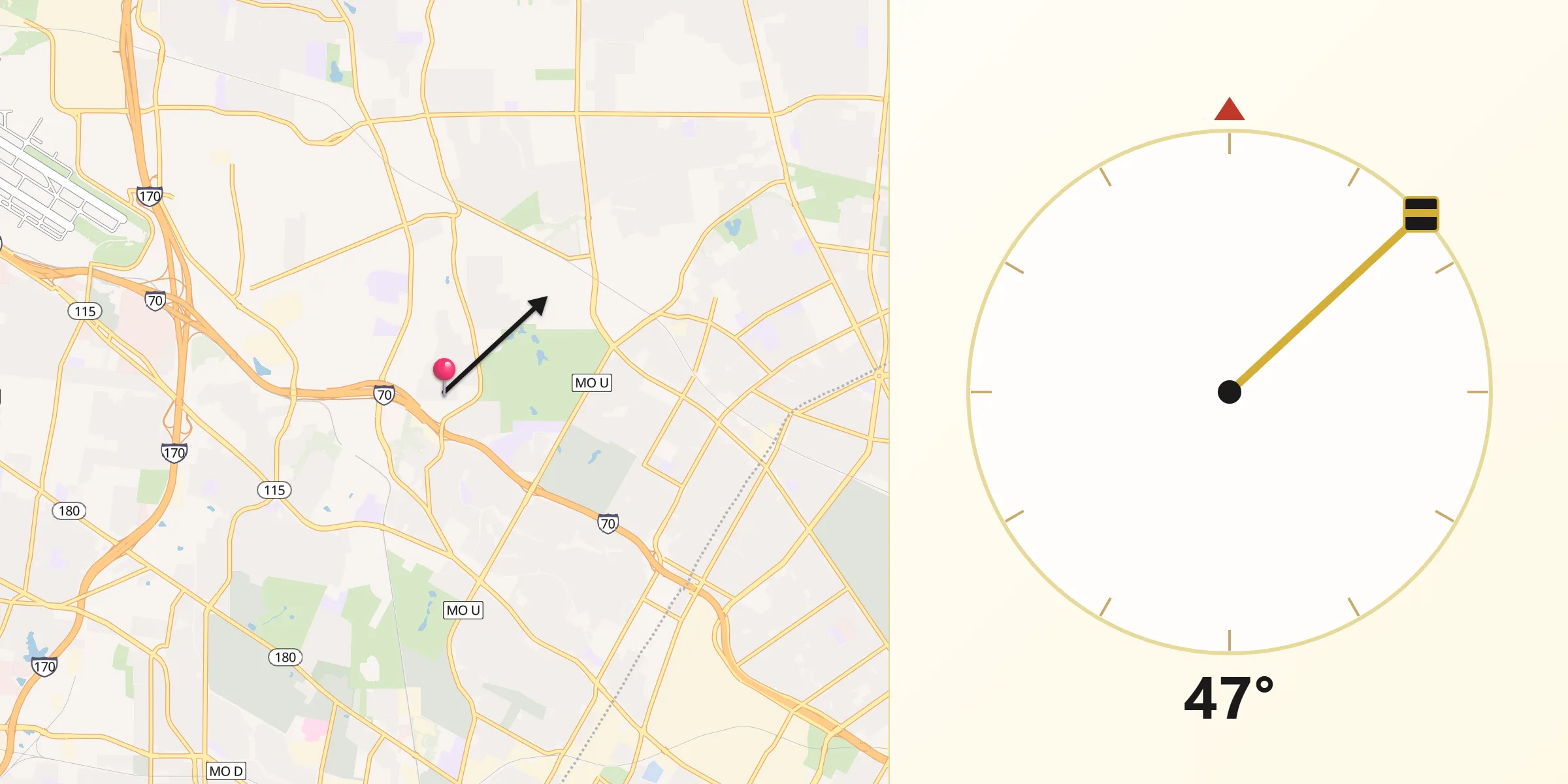 Qibla Direction from Normandy