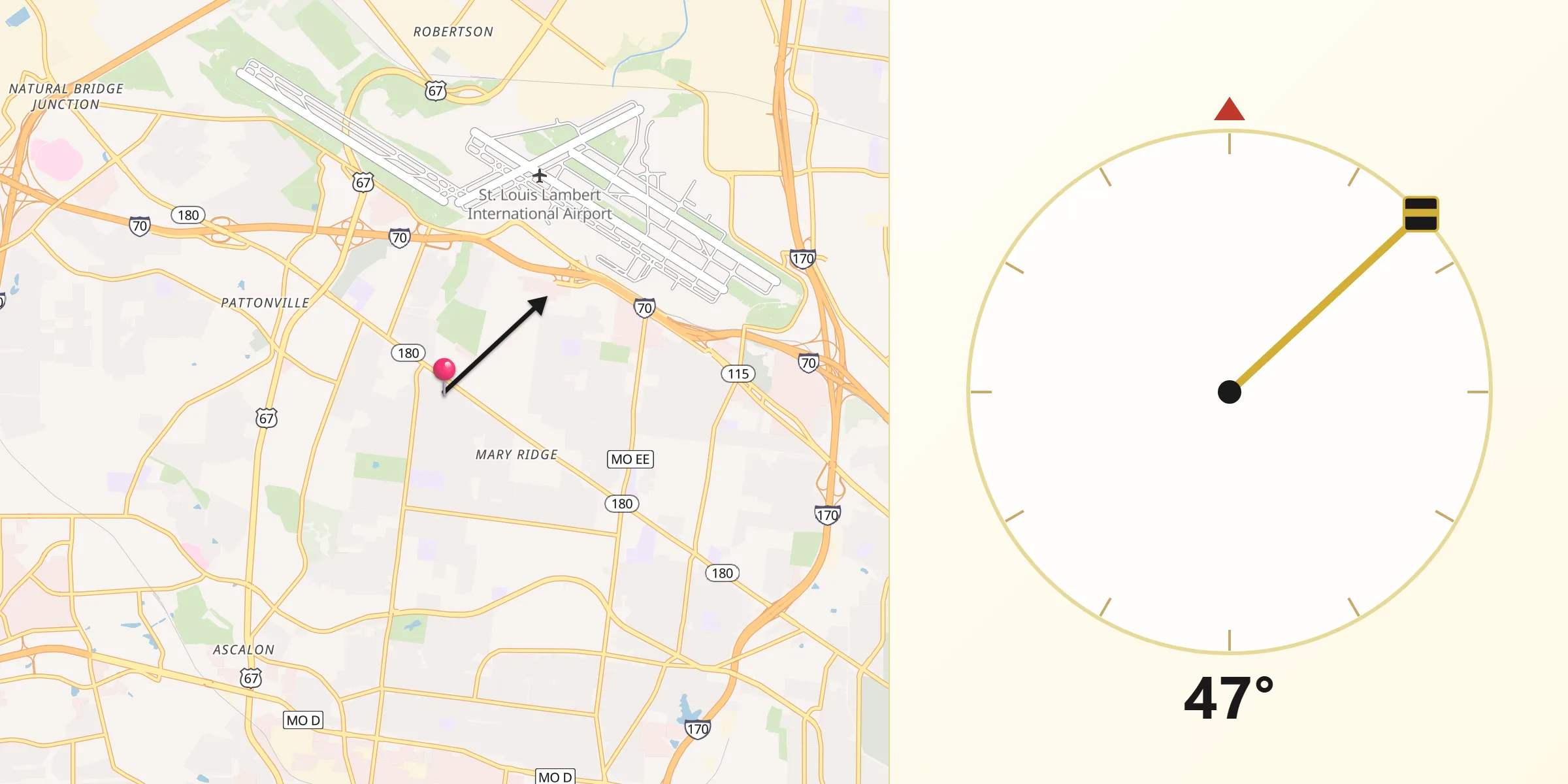 Qibla Direction from Saint Ann