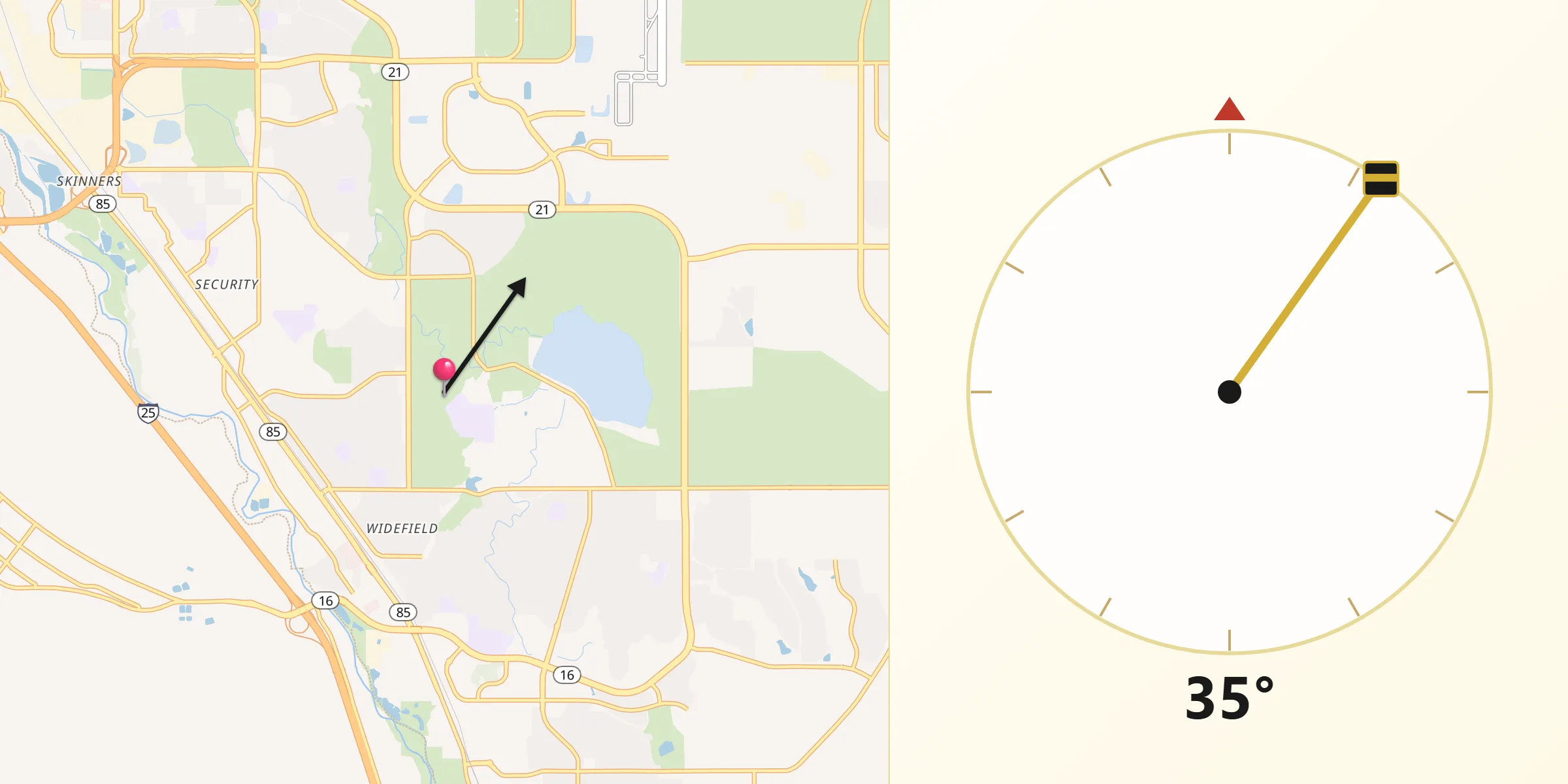Qibla Direction from Security-Widefield