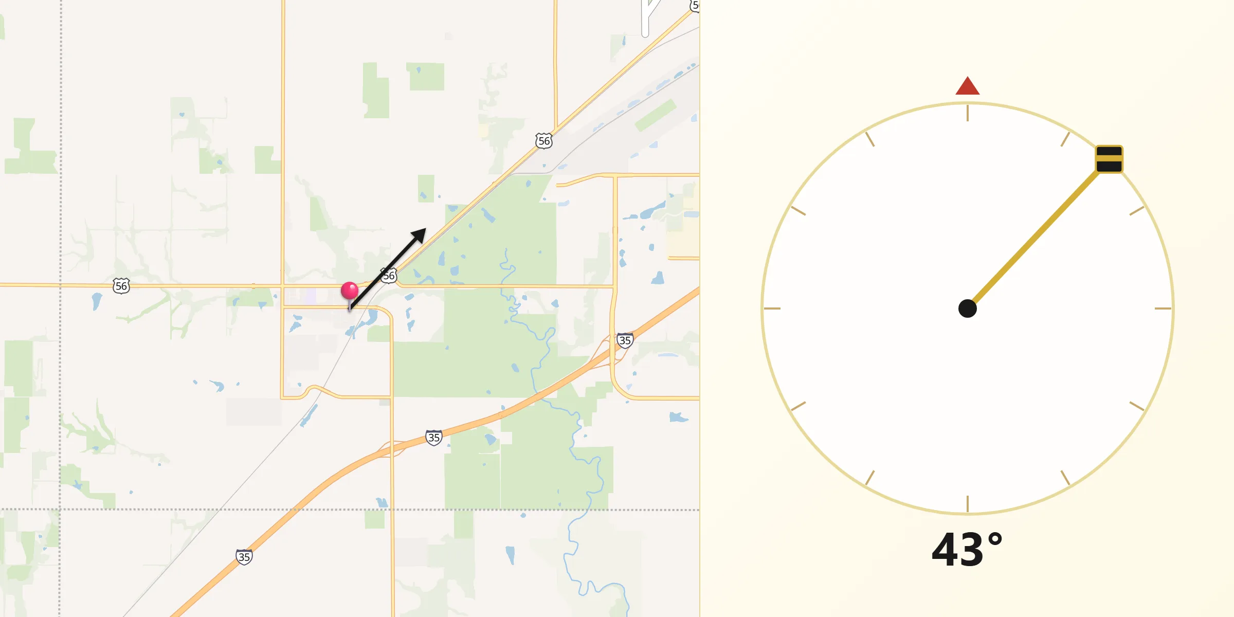 Qibla Direction from Edgerton
