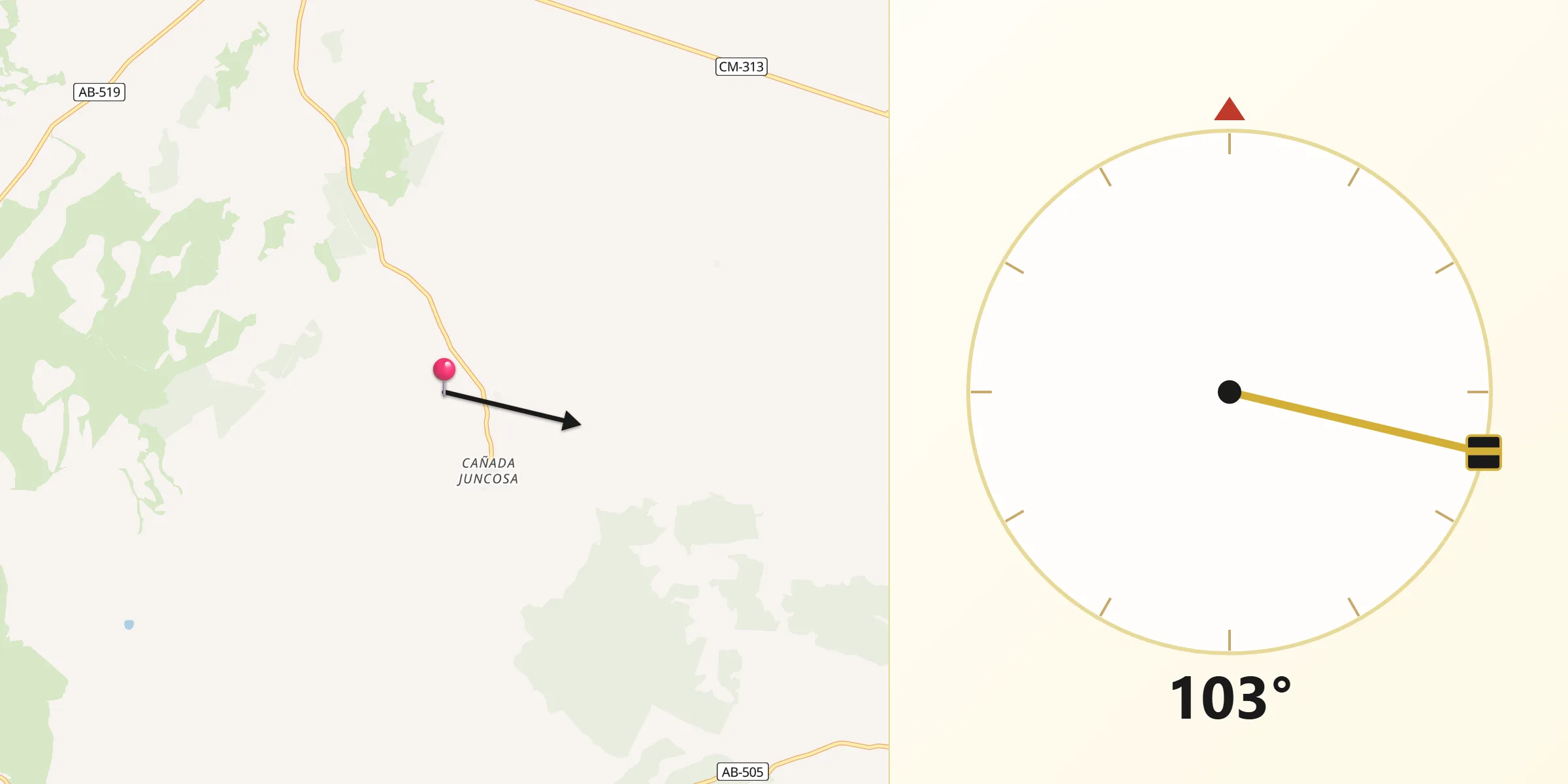 Dirección de la Qibla desde San Pedro