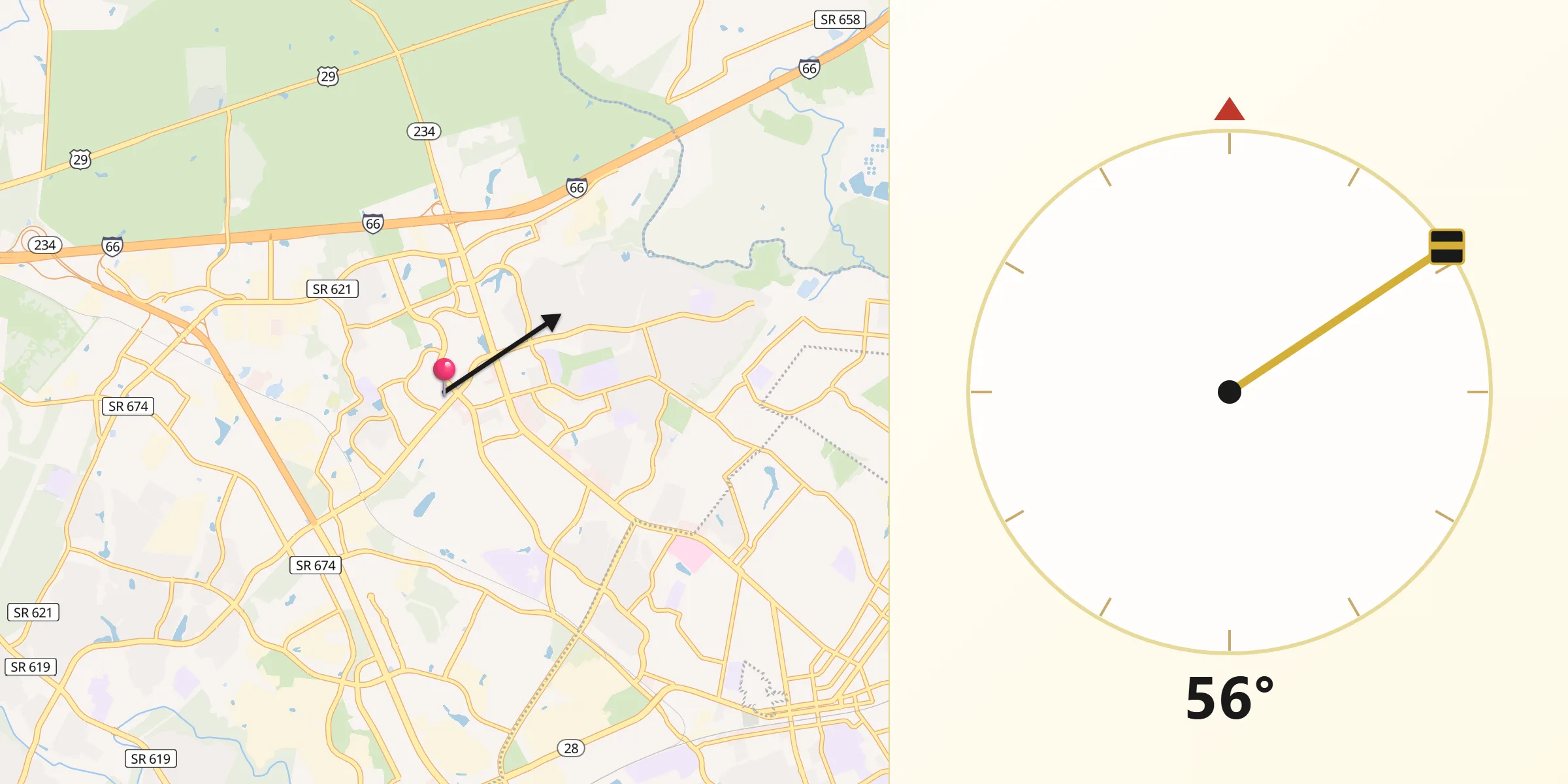 Qibla Direction from Bull Run
