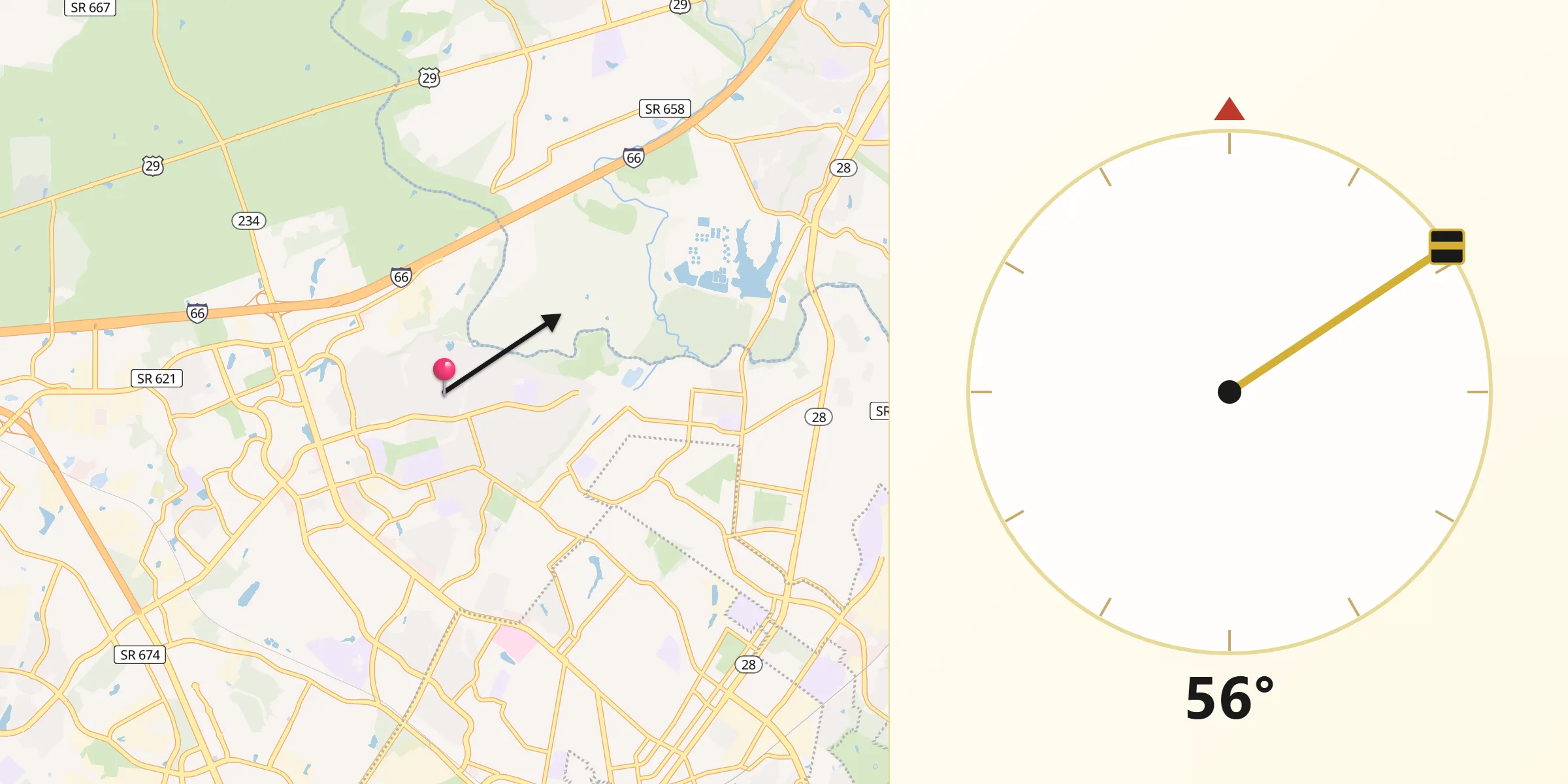 Qibla Direction from Sudley
