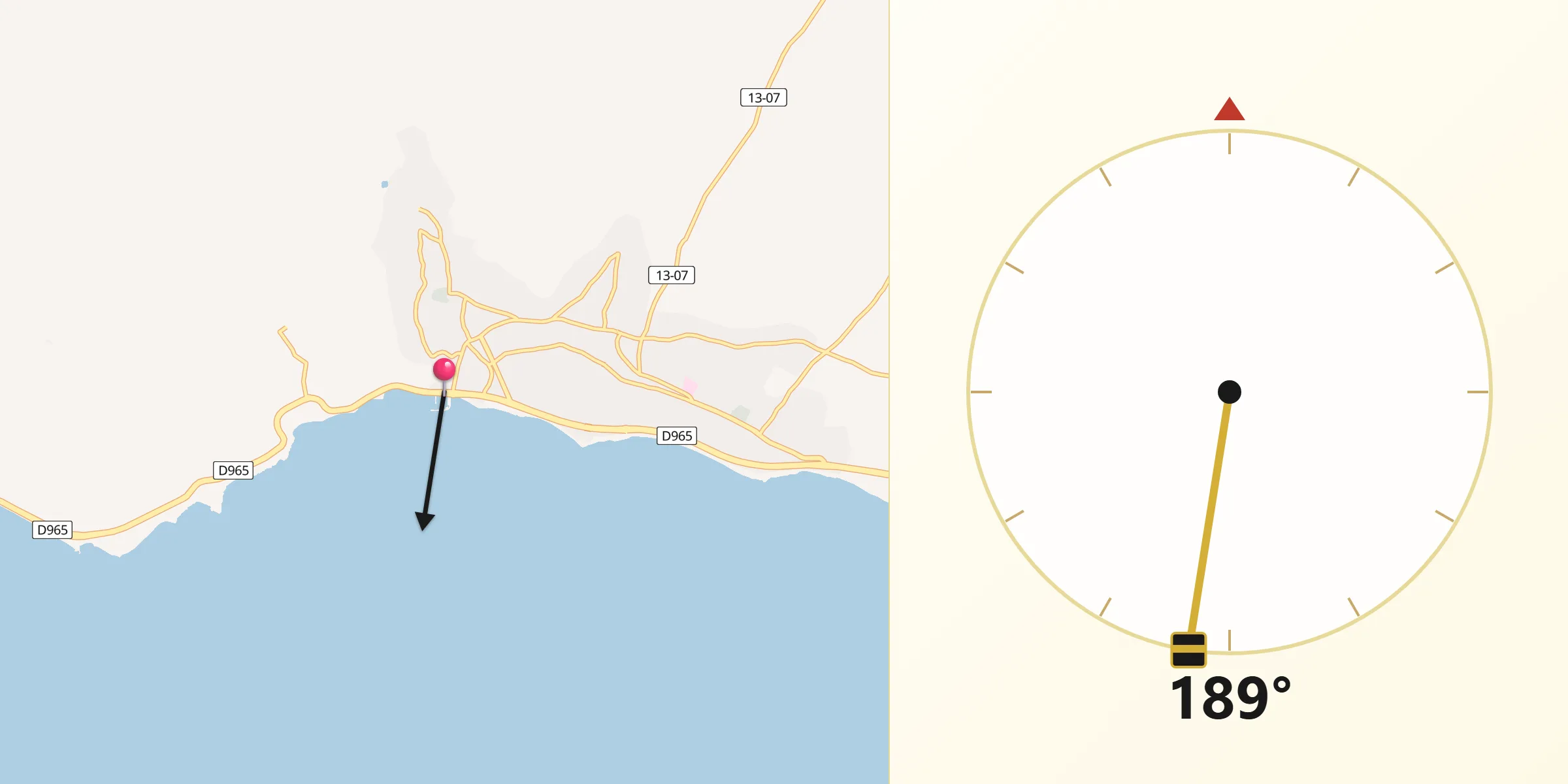 Direction vers la Qibla depuis Adilcevaz
