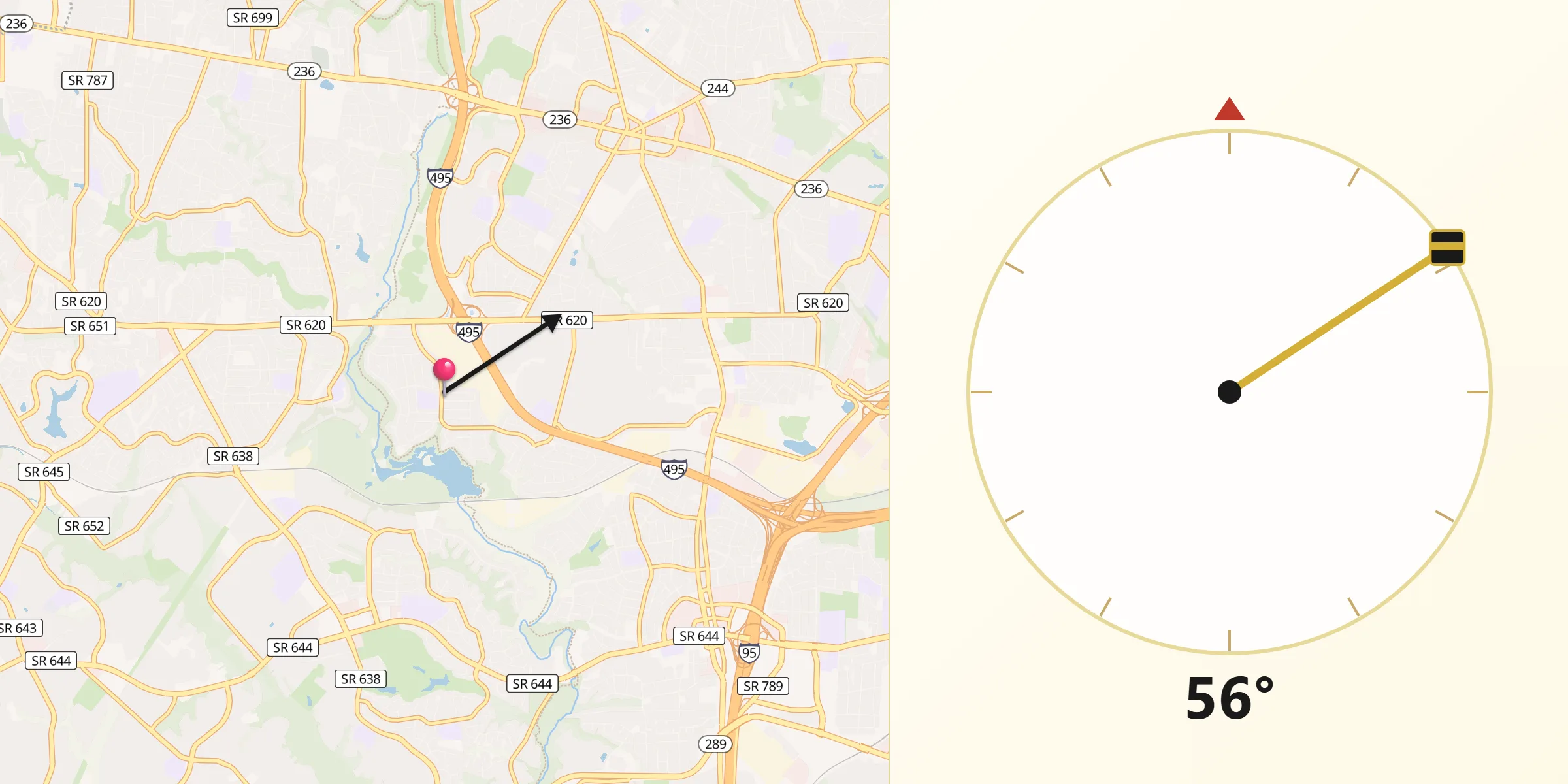 Qibla Direction from Ravensworth