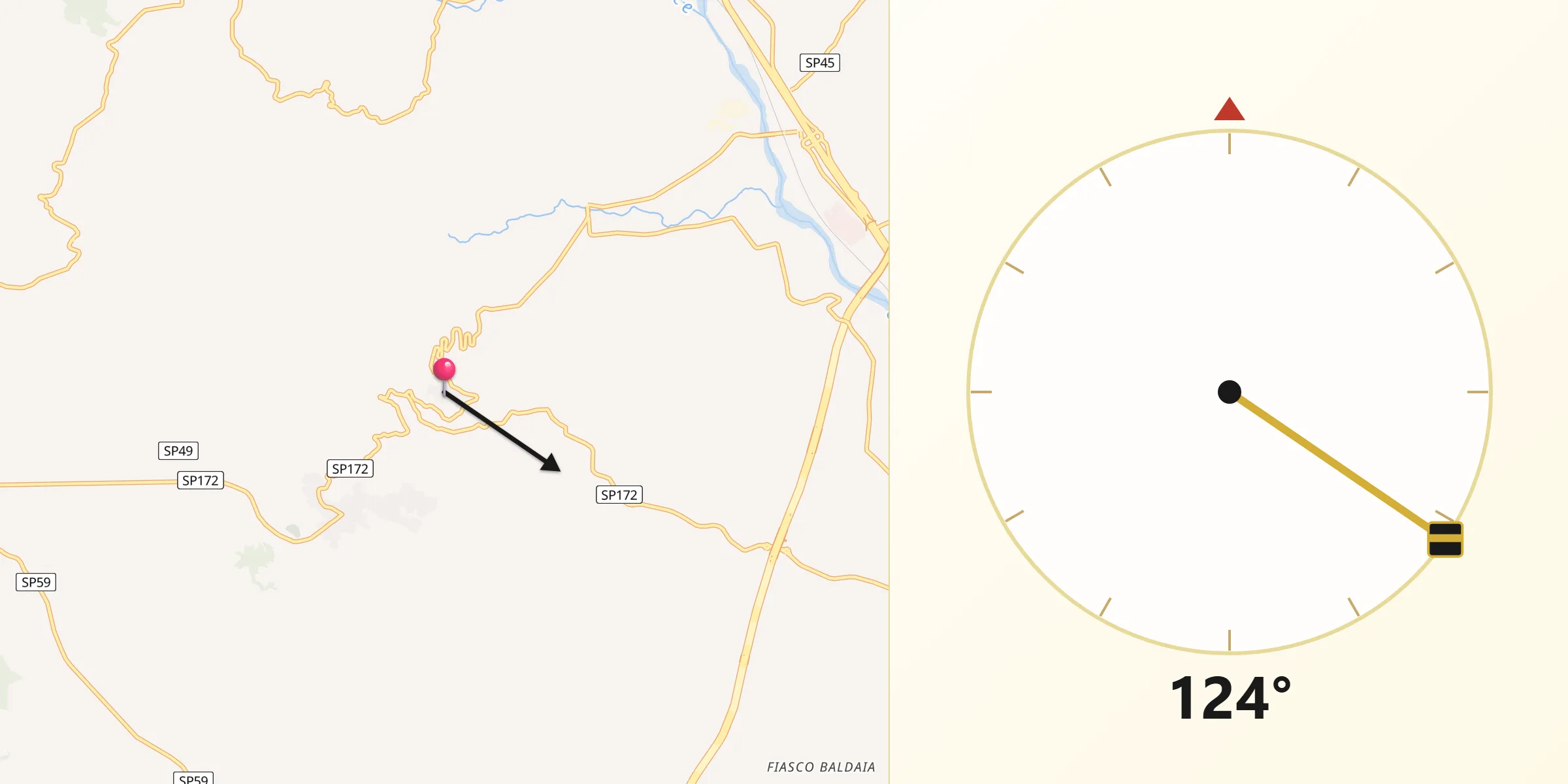 Direzione della Qibla da San Floro