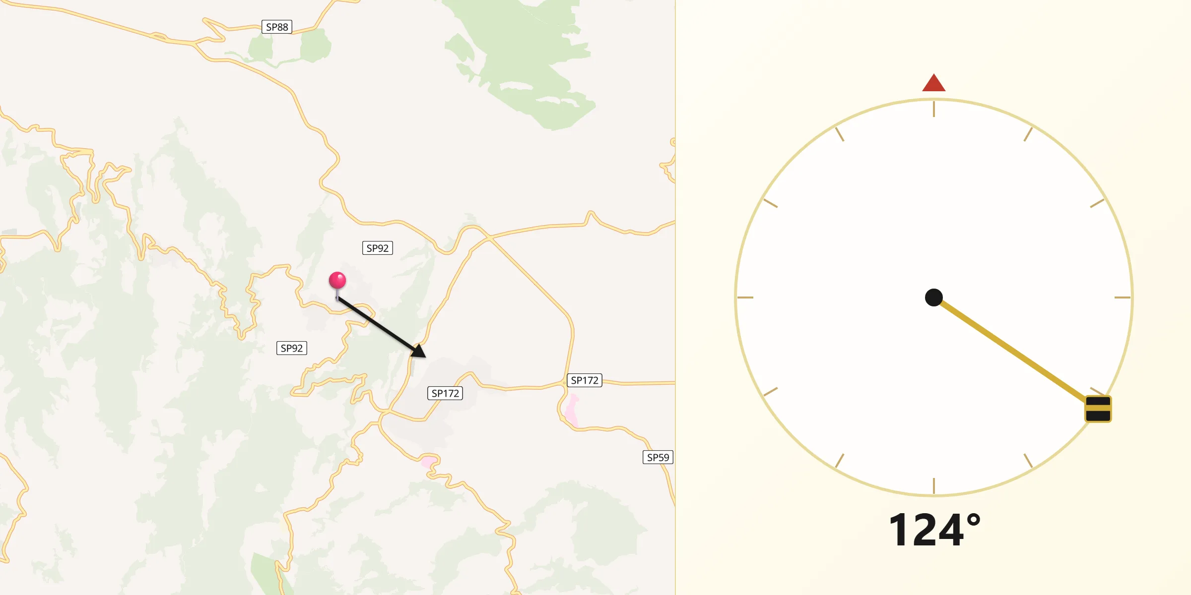 Direzione della Qibla da Cortale