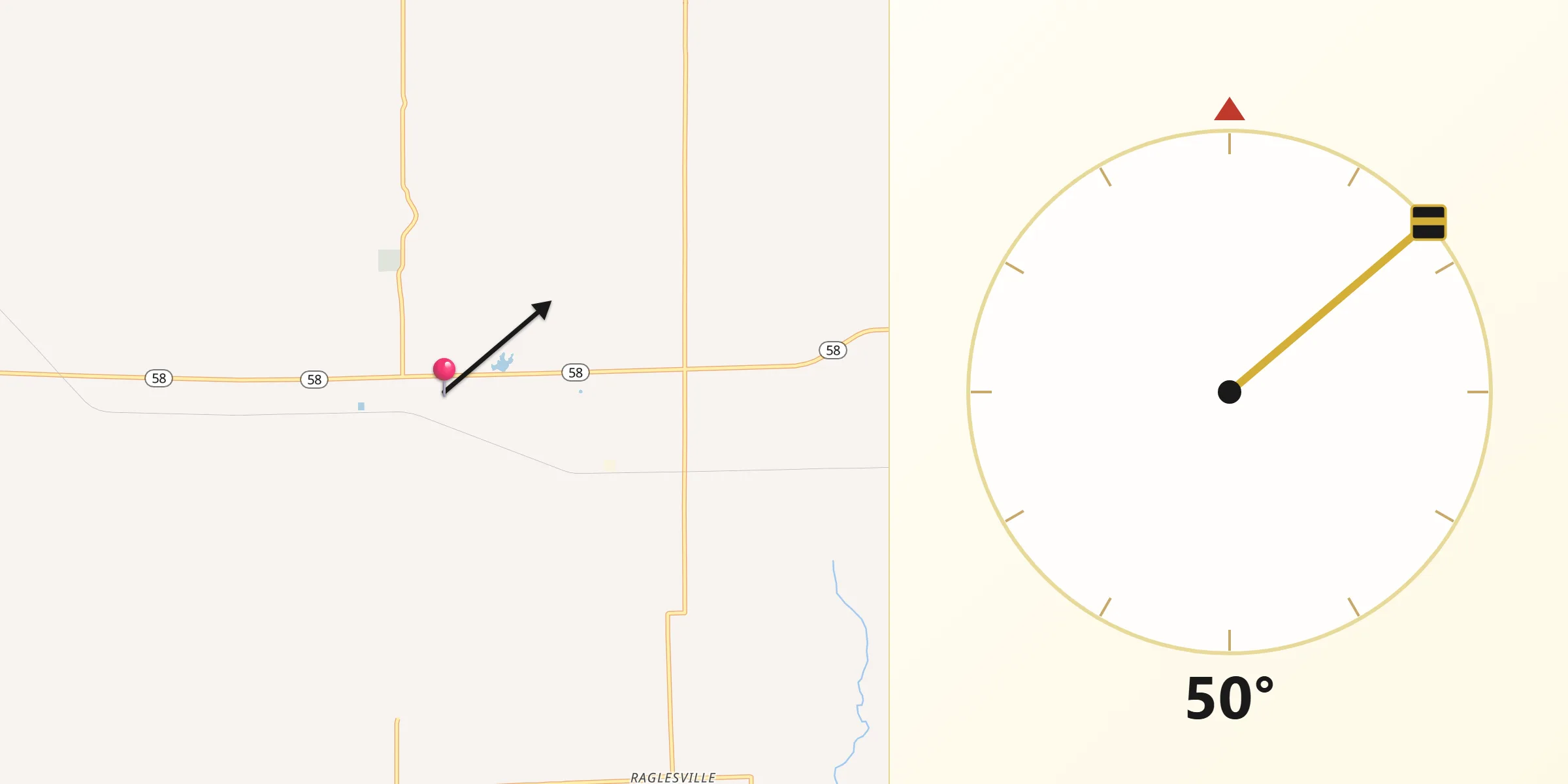 Qibla Direction from Odon