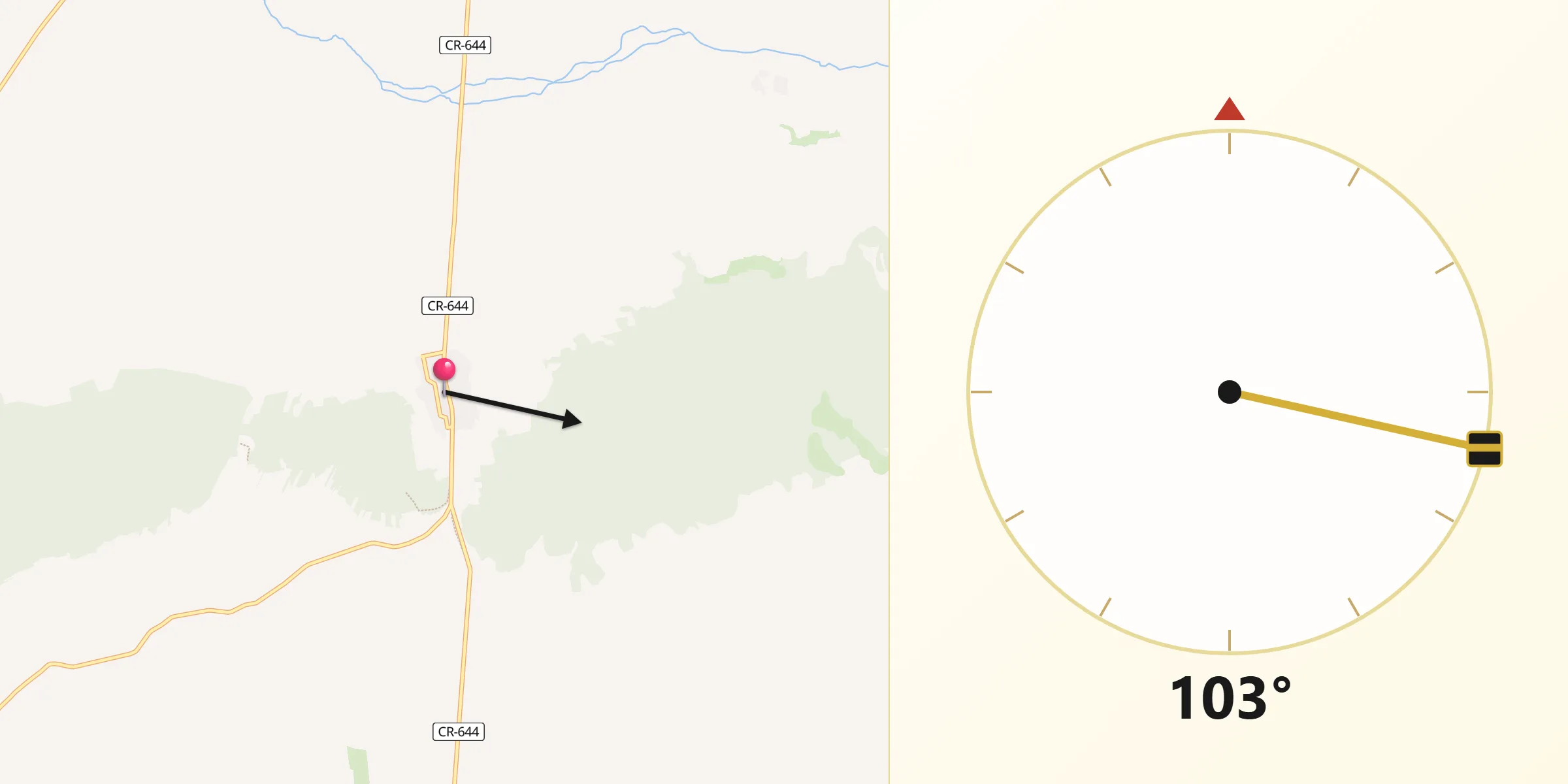 Dirección de la Qibla desde San Carlos del Valle