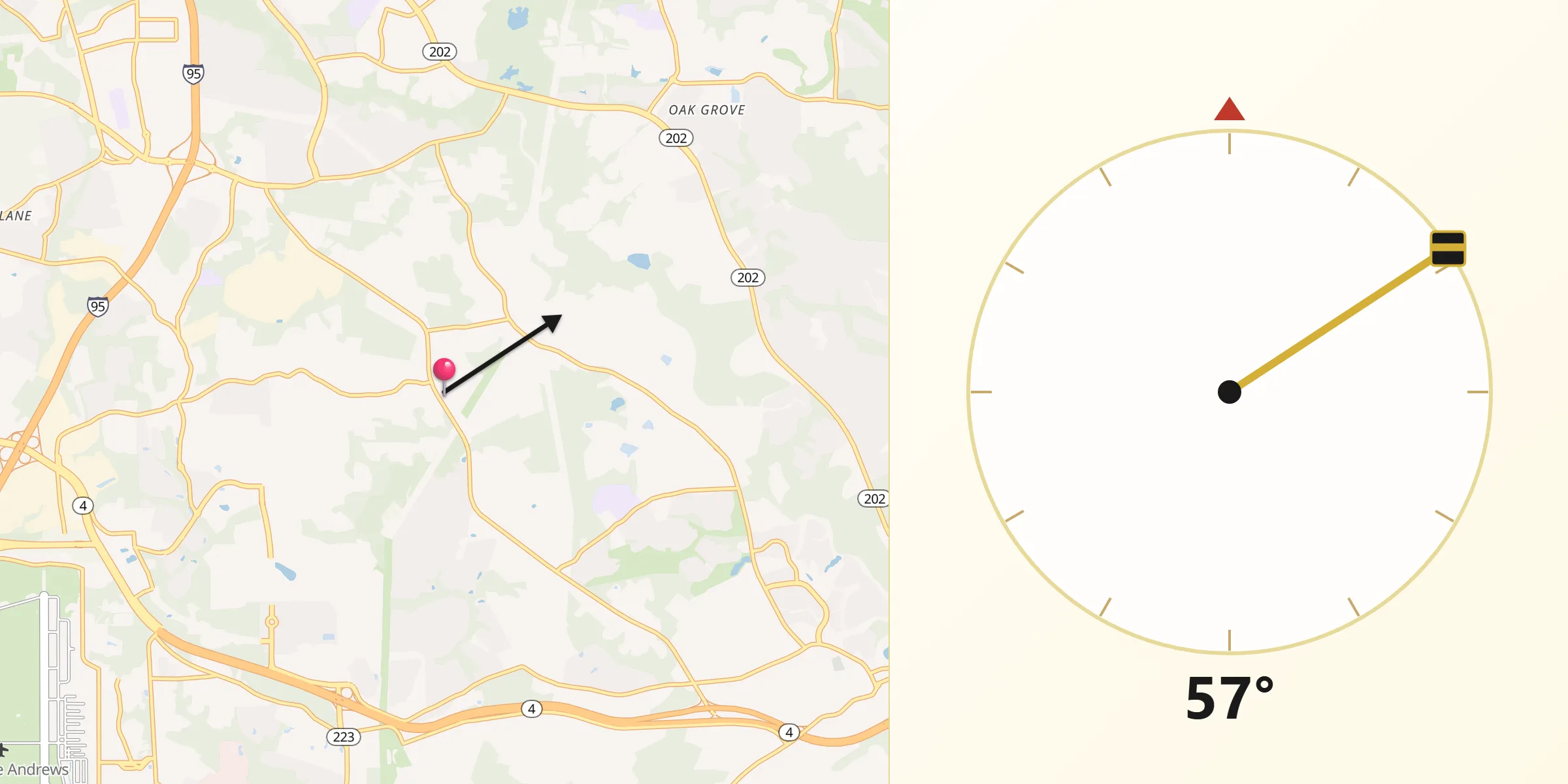 Qibla Direction from Westphalia