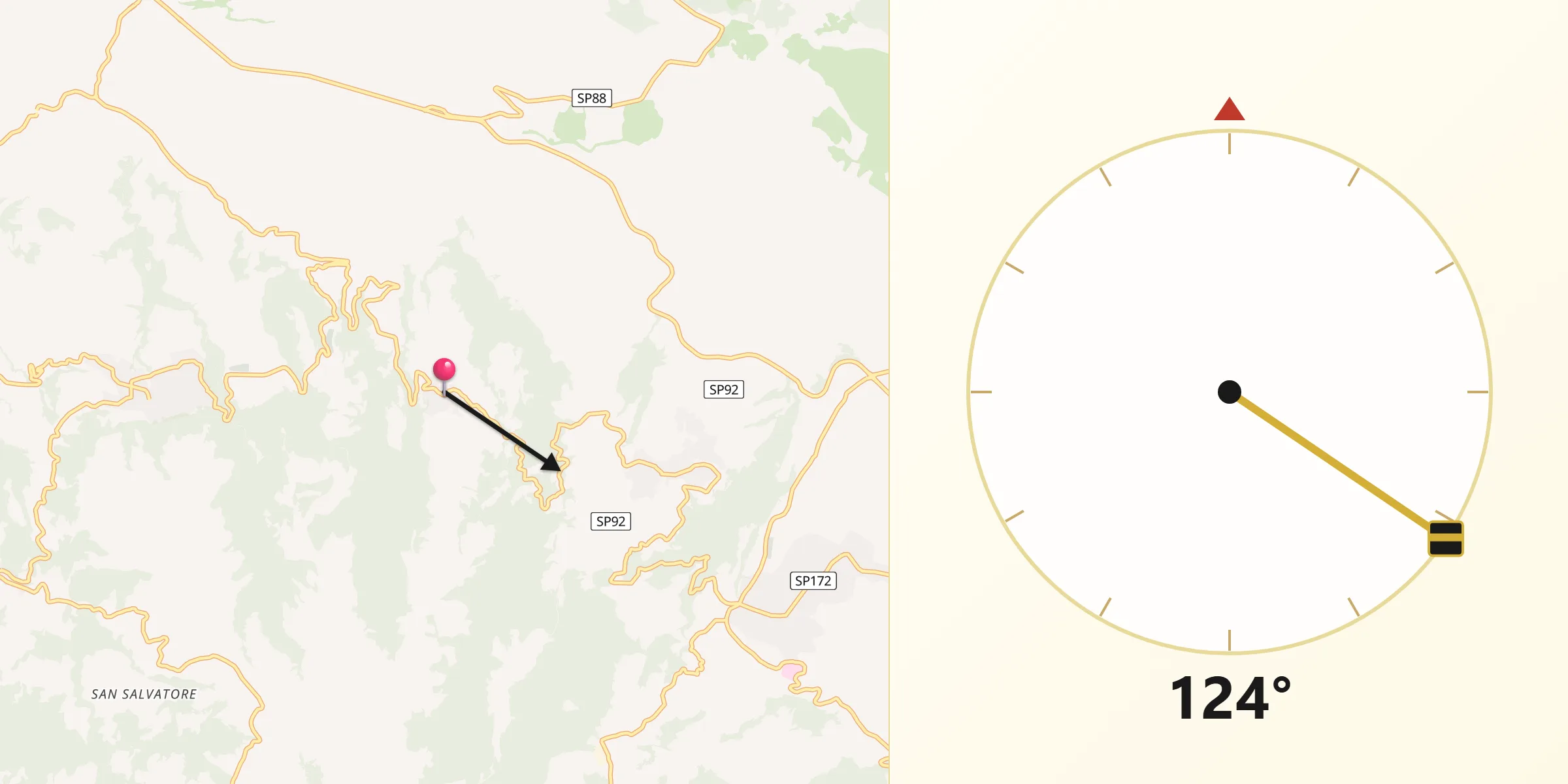 Direzione della Qibla da Jacurso
