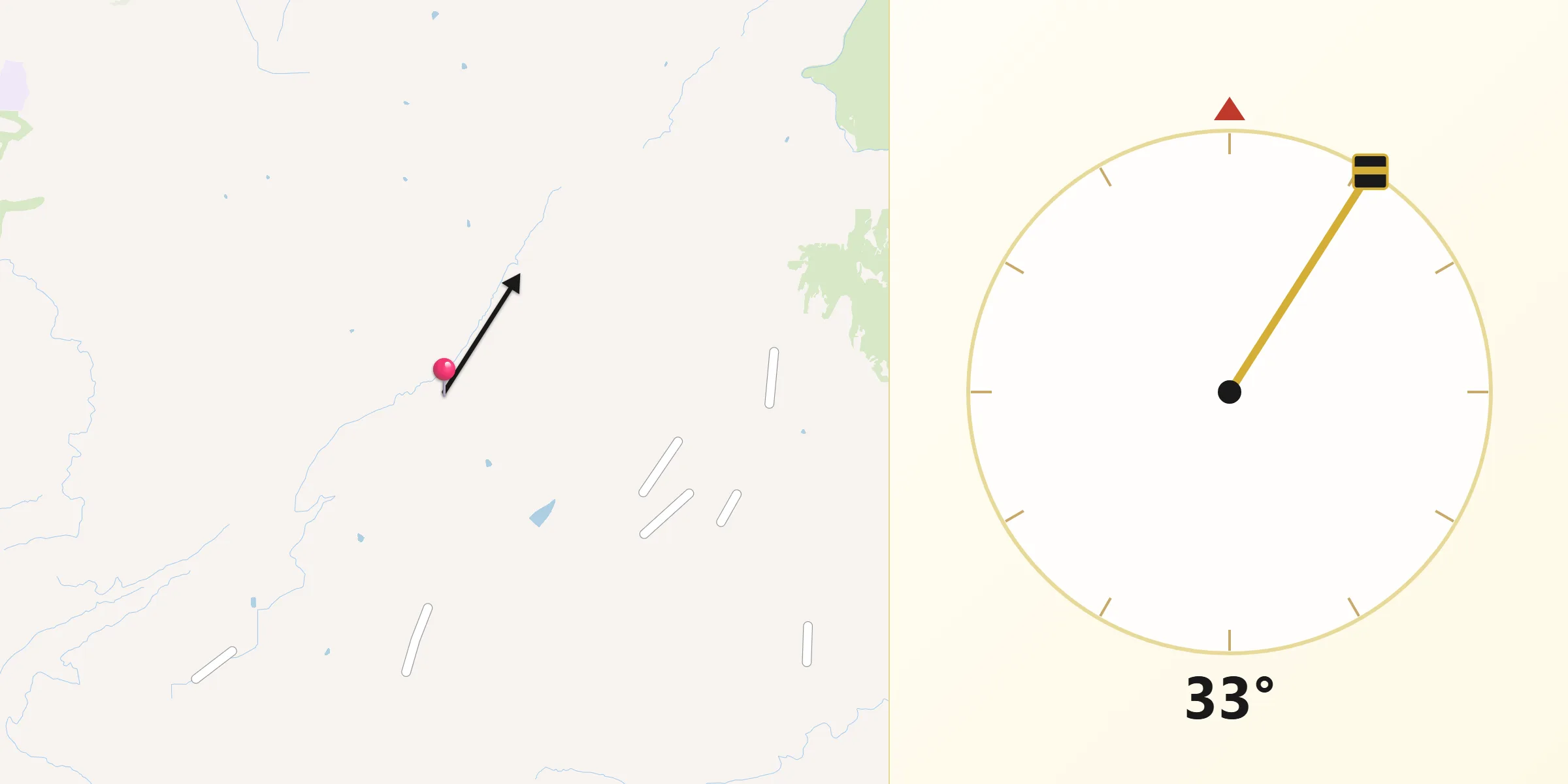 Qibla Direction from Delta County