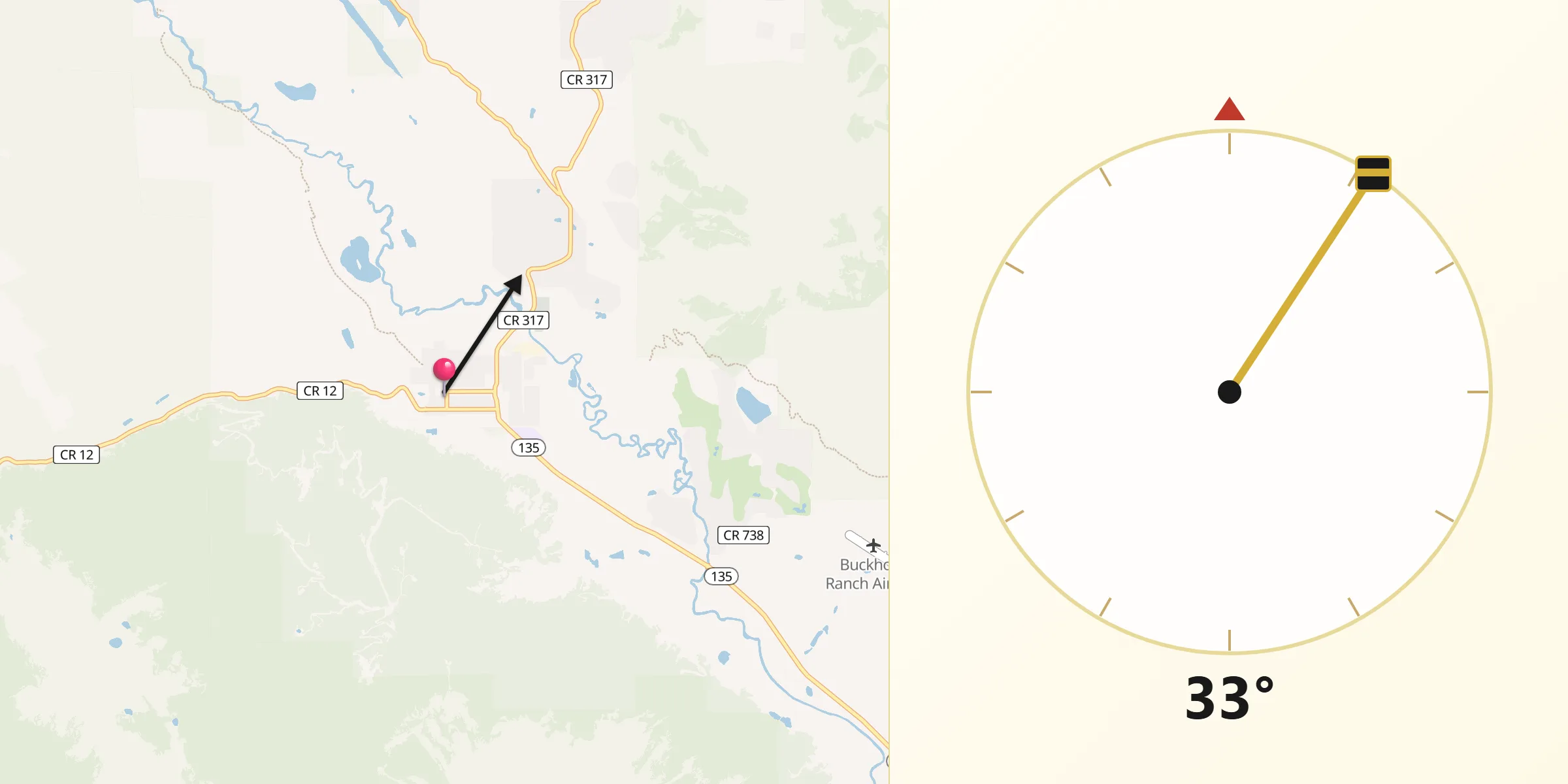 Qibla Direction from Crested Butte