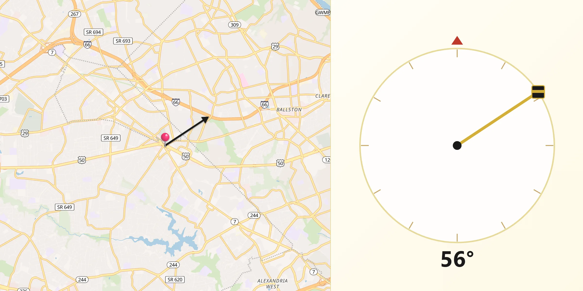 Qibla Direction from Seven Corners