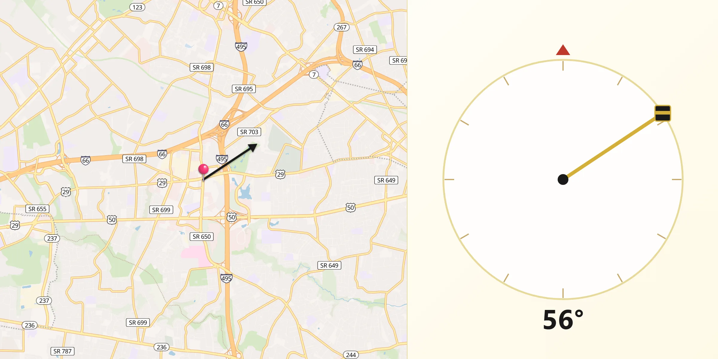 Qibla Direction from Merrifield