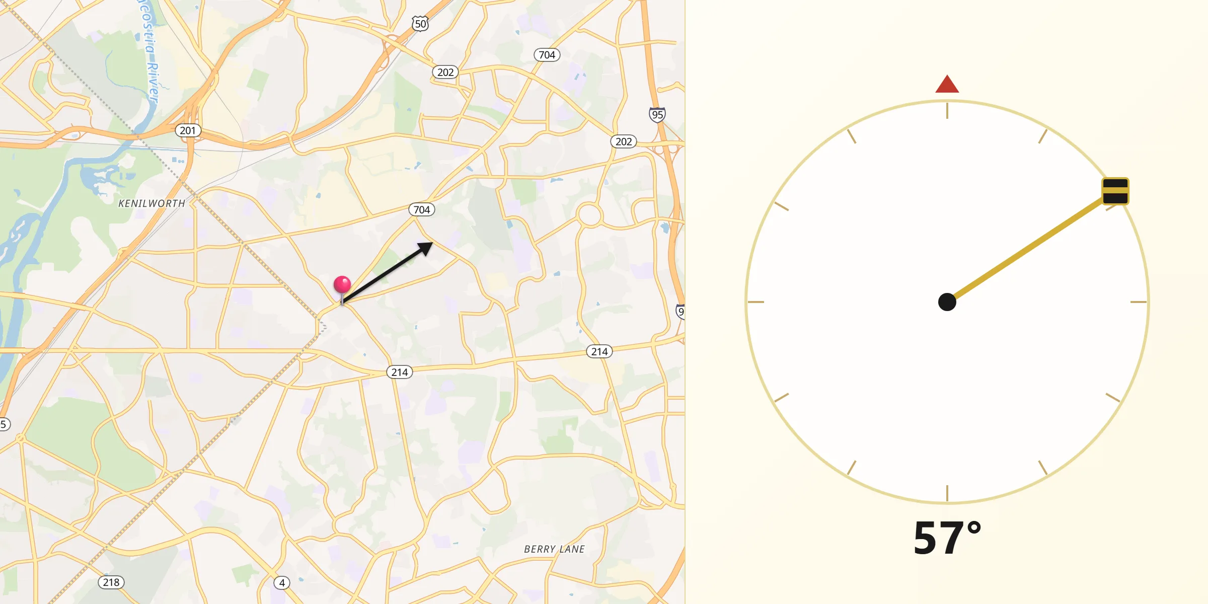 Qibla Direction from Seat Pleasant