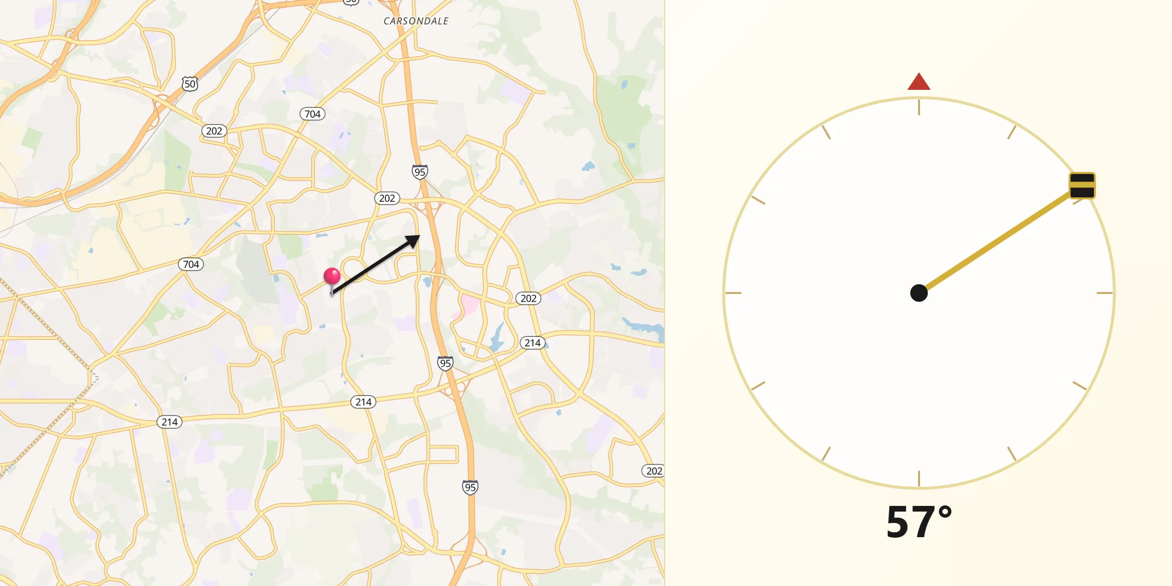 Qibla Direction from Summerfield