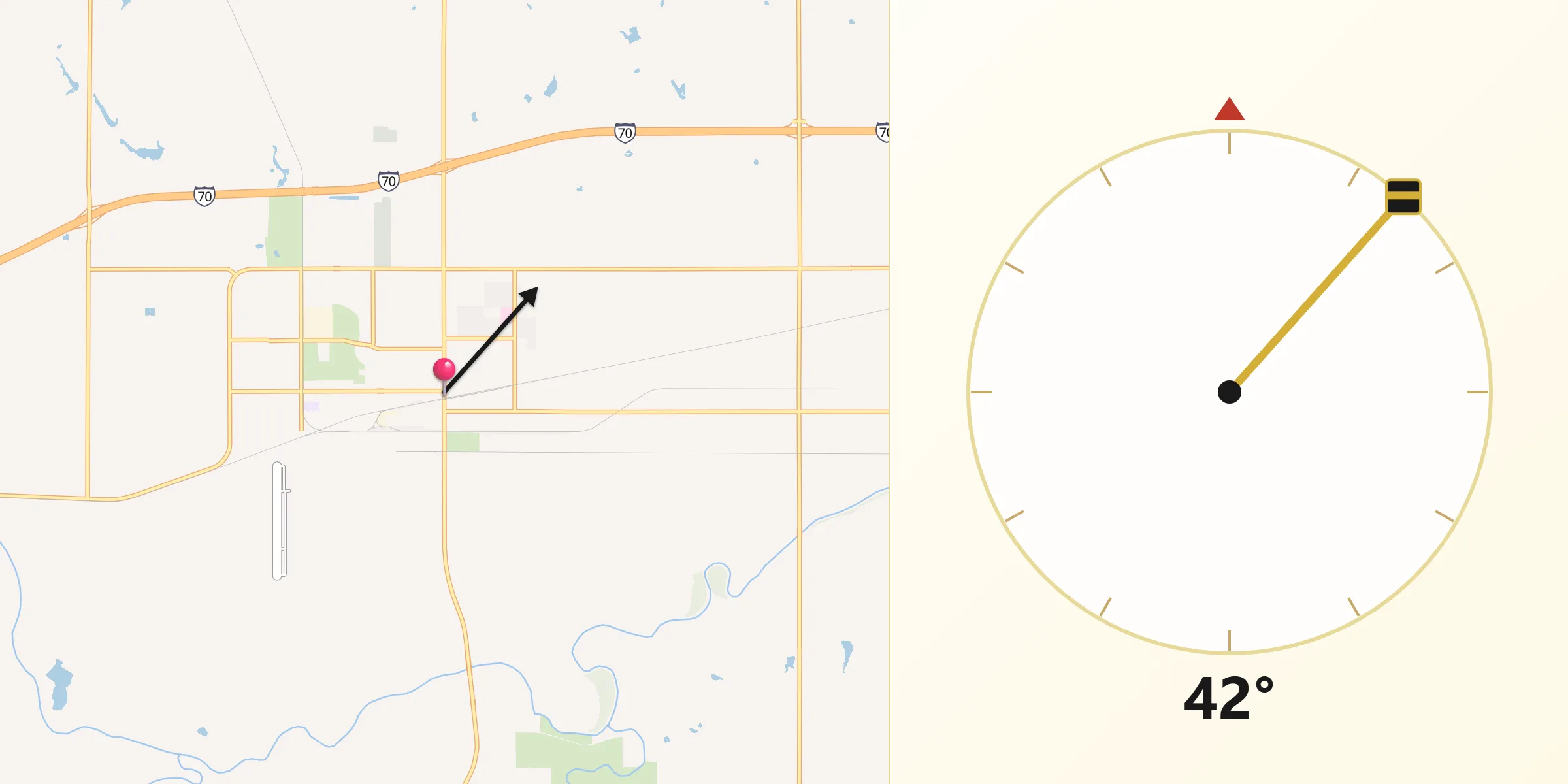 Qibla Direction from Abilene