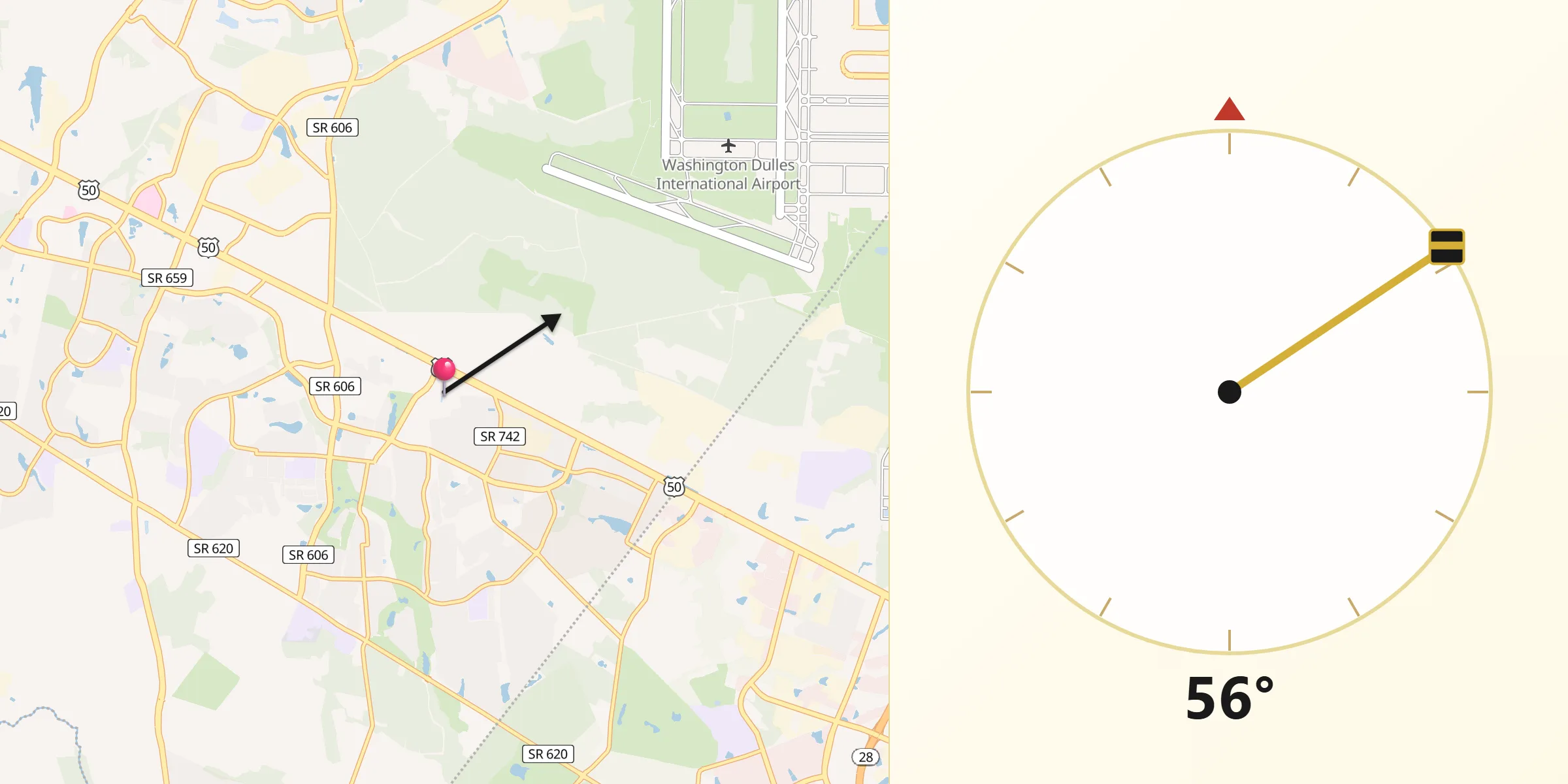 Qibla Direction from South Riding