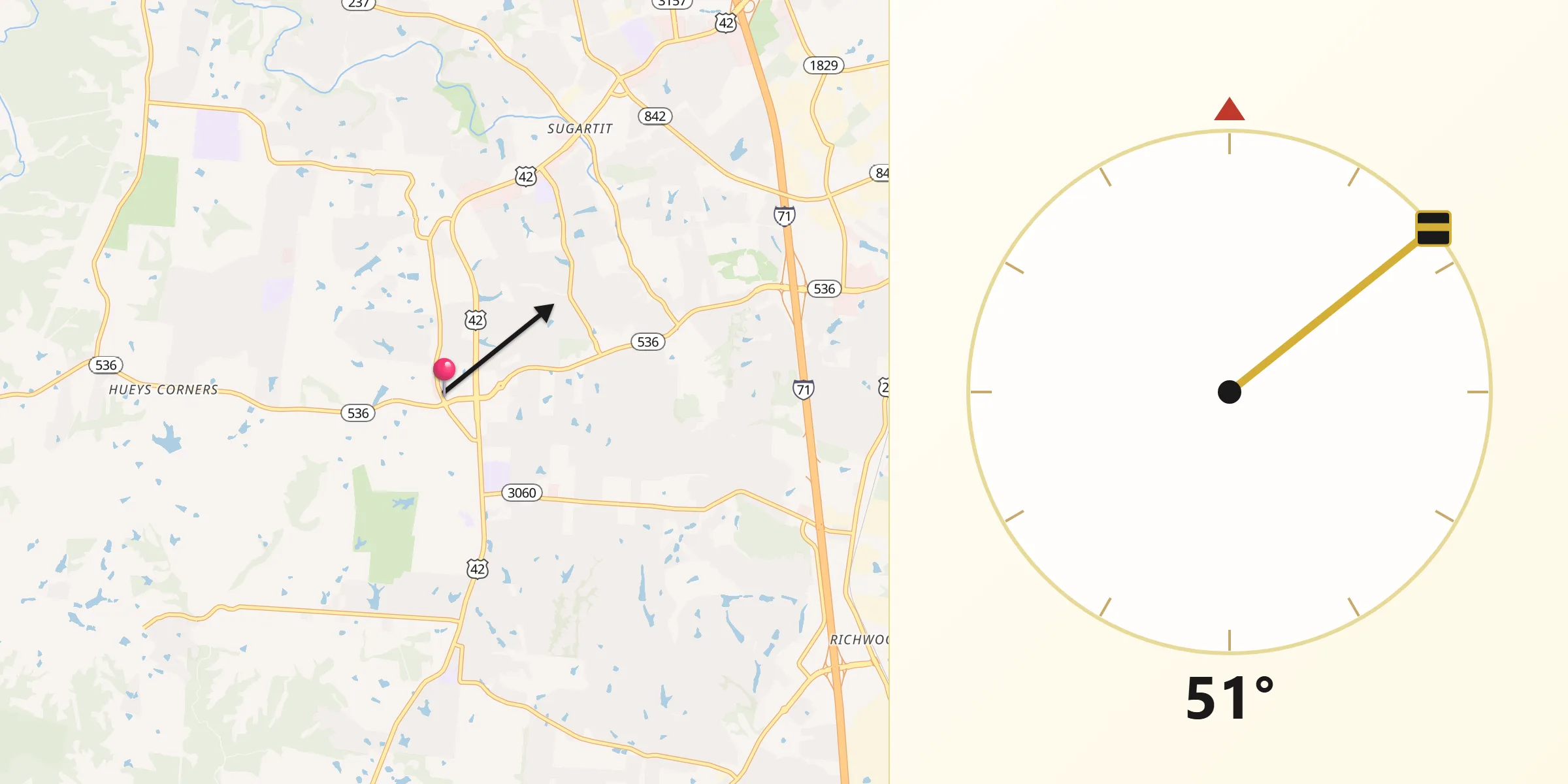 Qibla Direction from Union