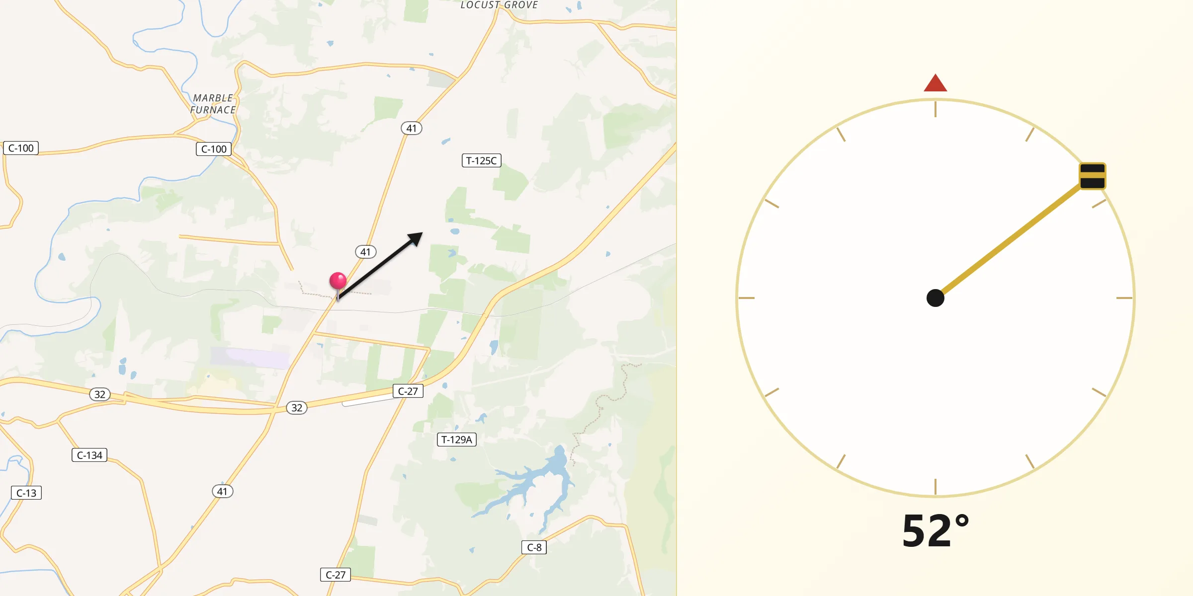 Qibla Direction from Peebles