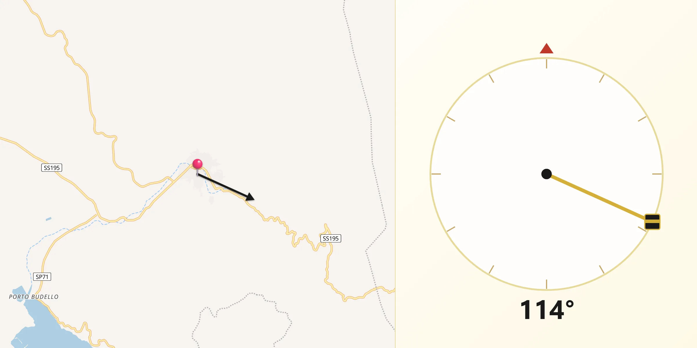Direzione della Qibla da Teulada