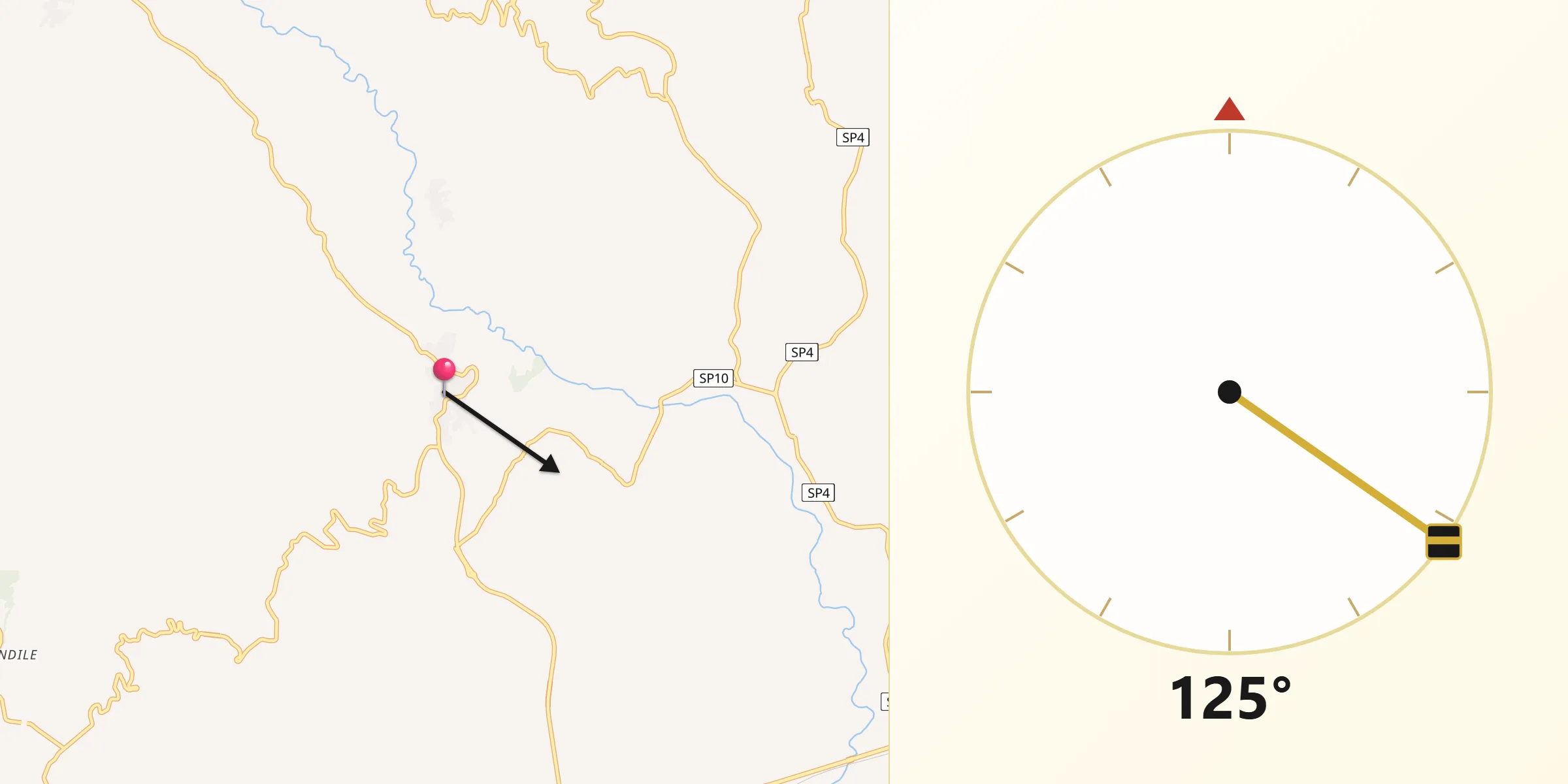 Direzione della Qibla da Cropani