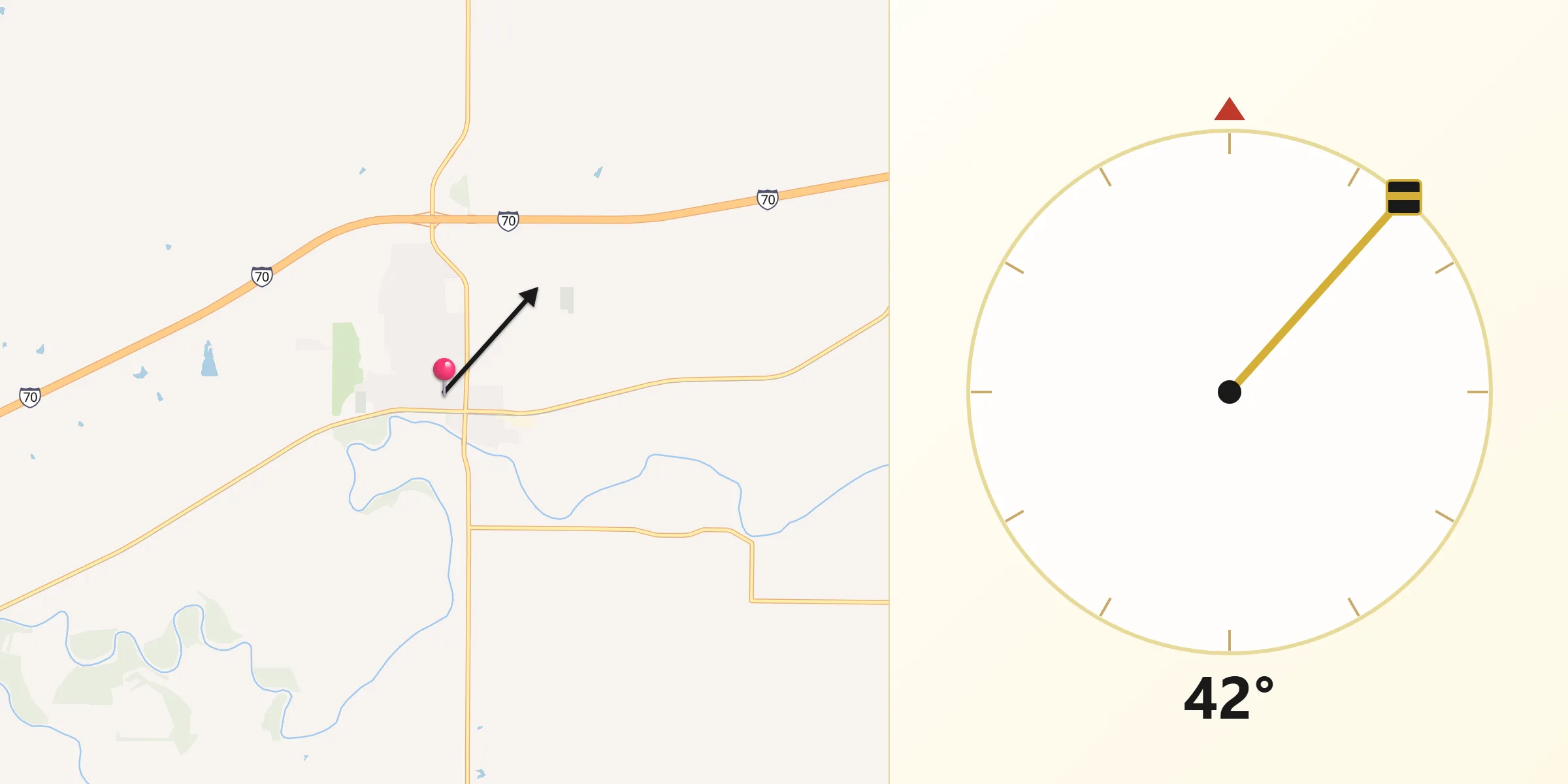 Qibla Direction from Chapman