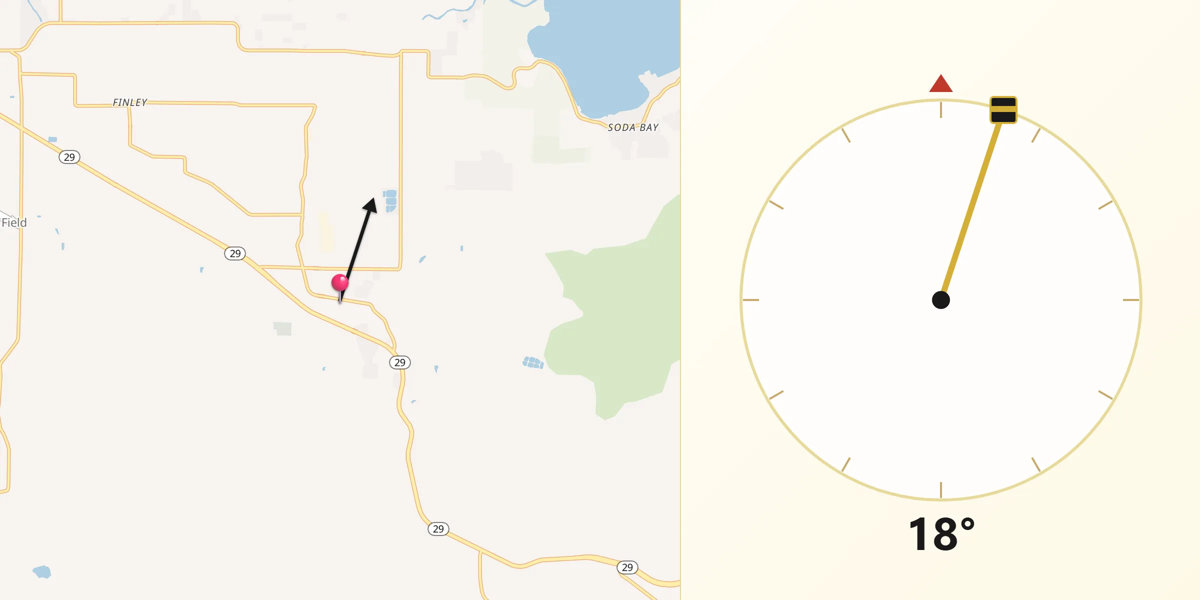 Qibla Direction from Kelseyville
