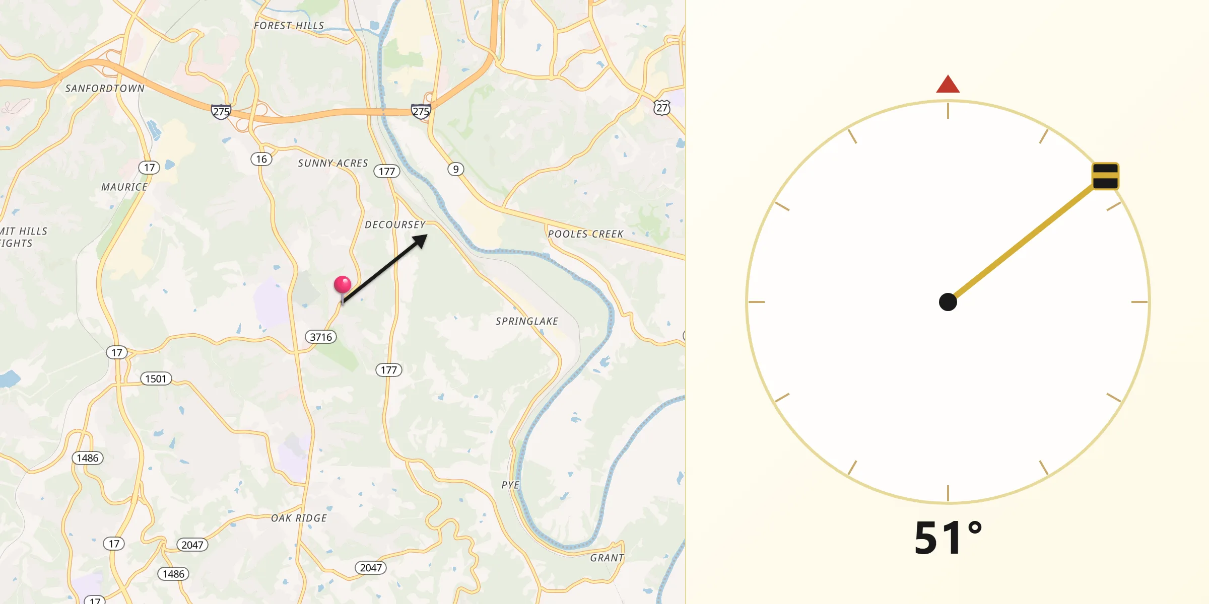 Qibla Direction from Taylor Mill