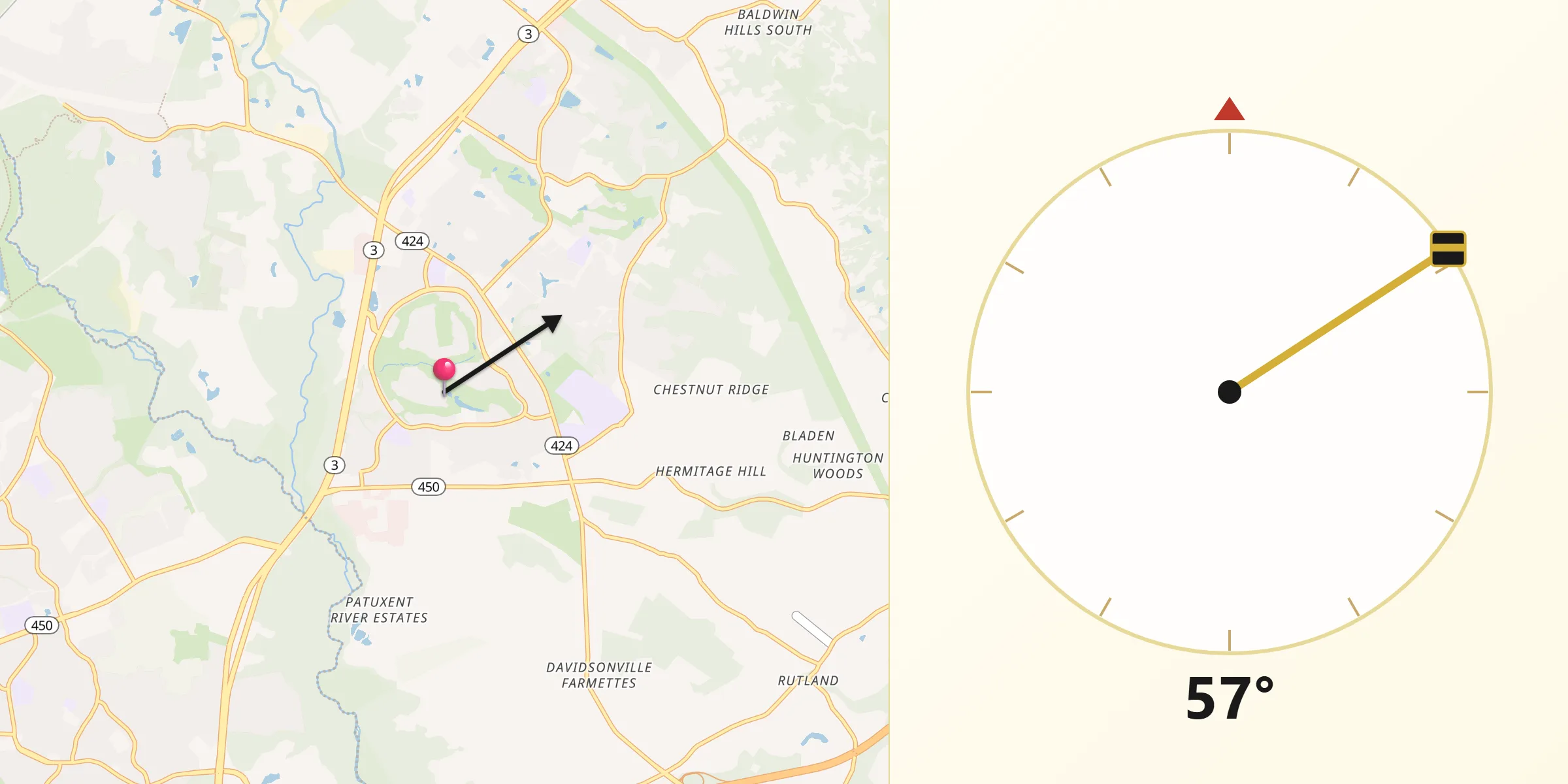 Qibla Direction from Crofton