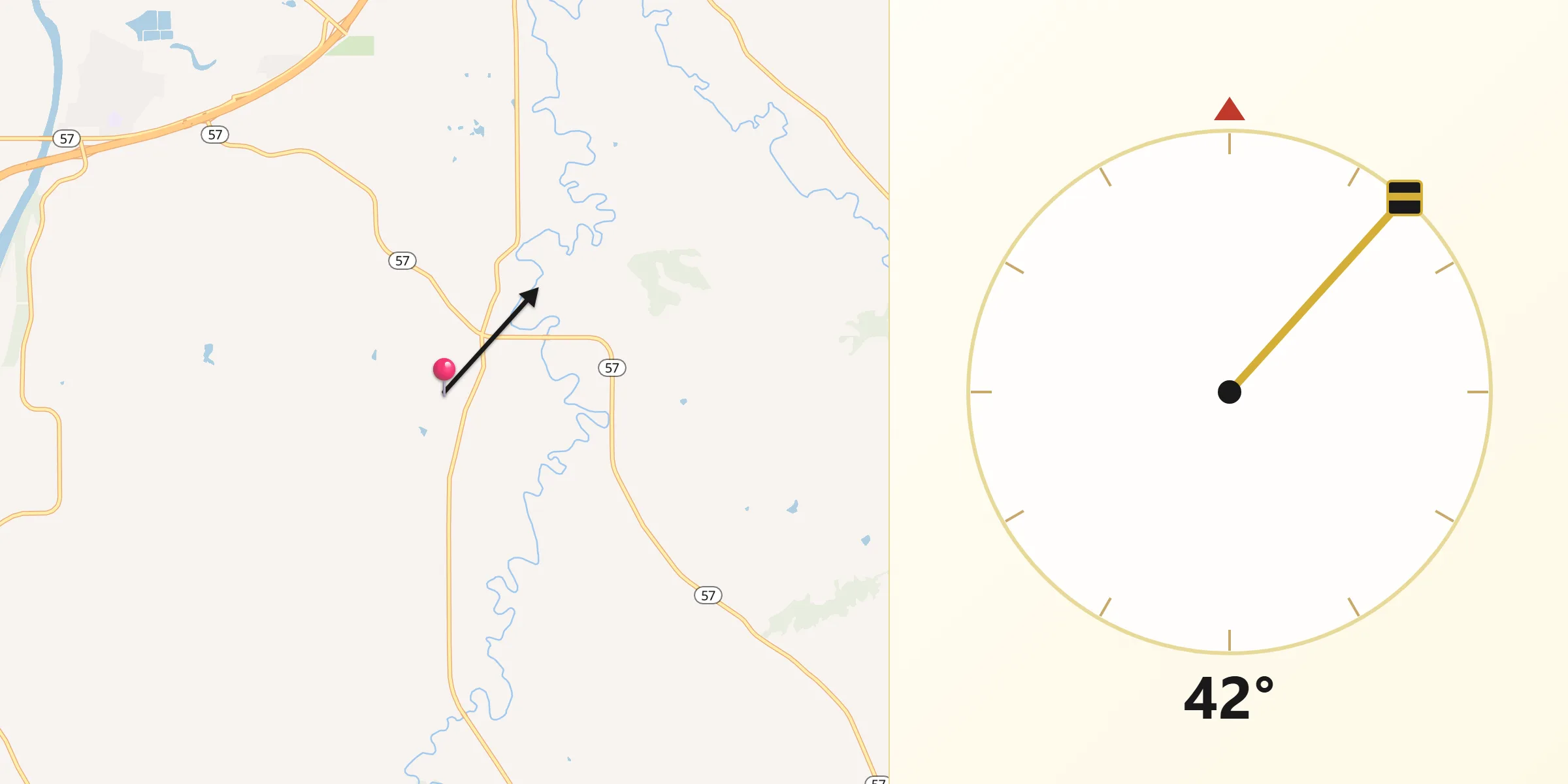 Qibla Direction from Geary
